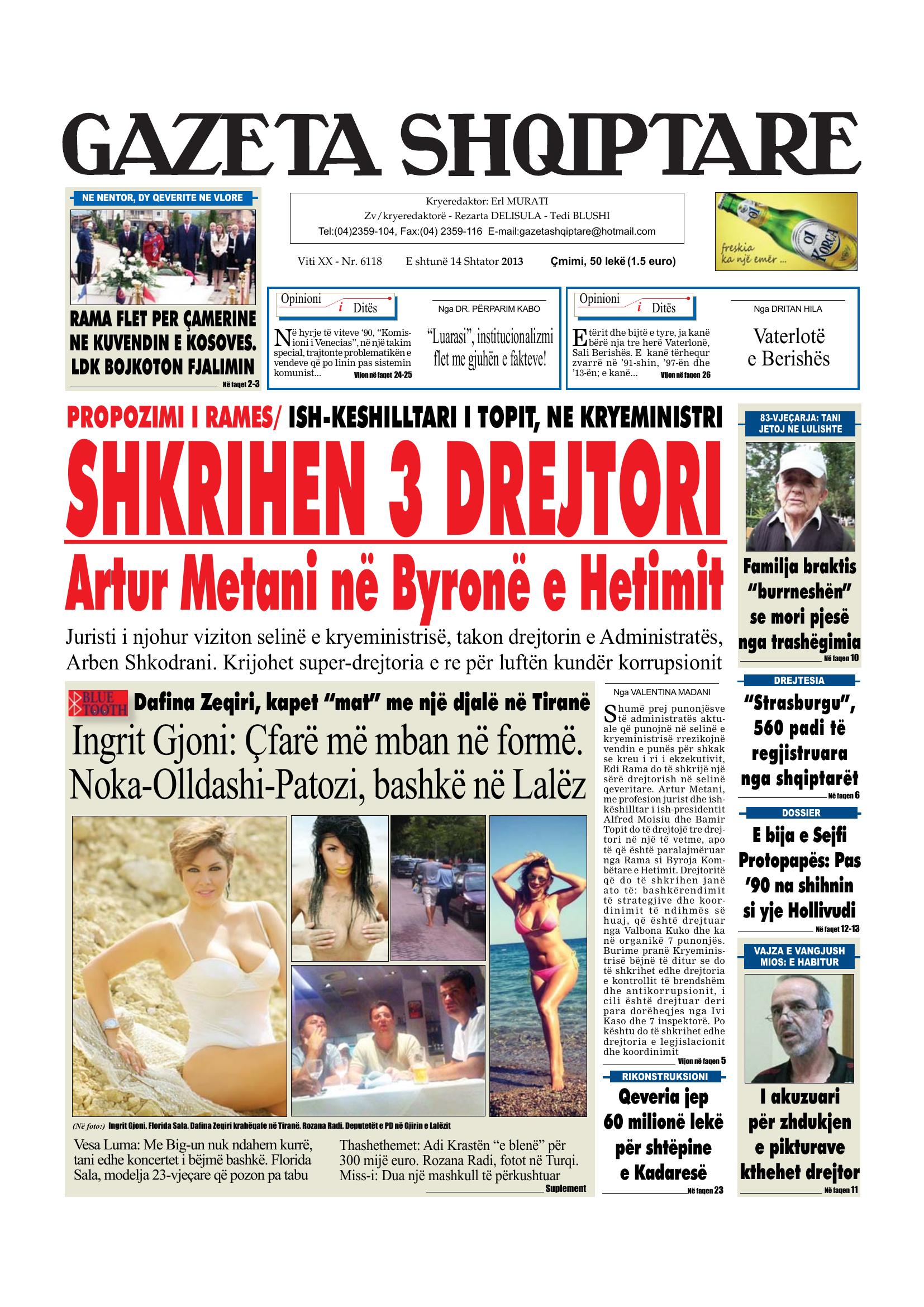 Gazeta Shqiptare 2013-09-14