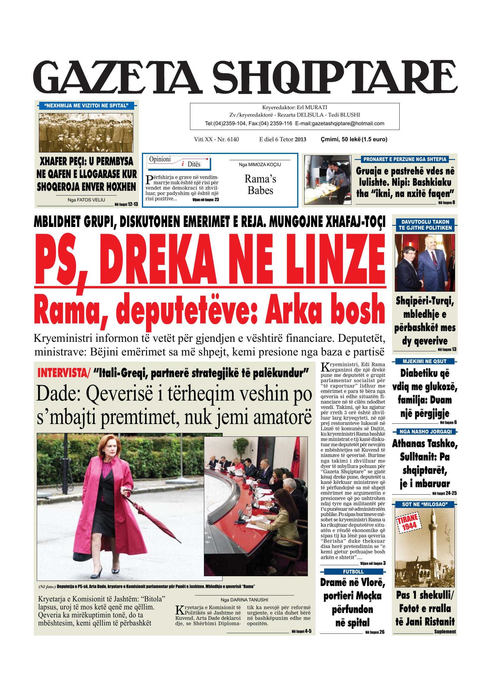 Gazeta Shqiptare 2013-10-06