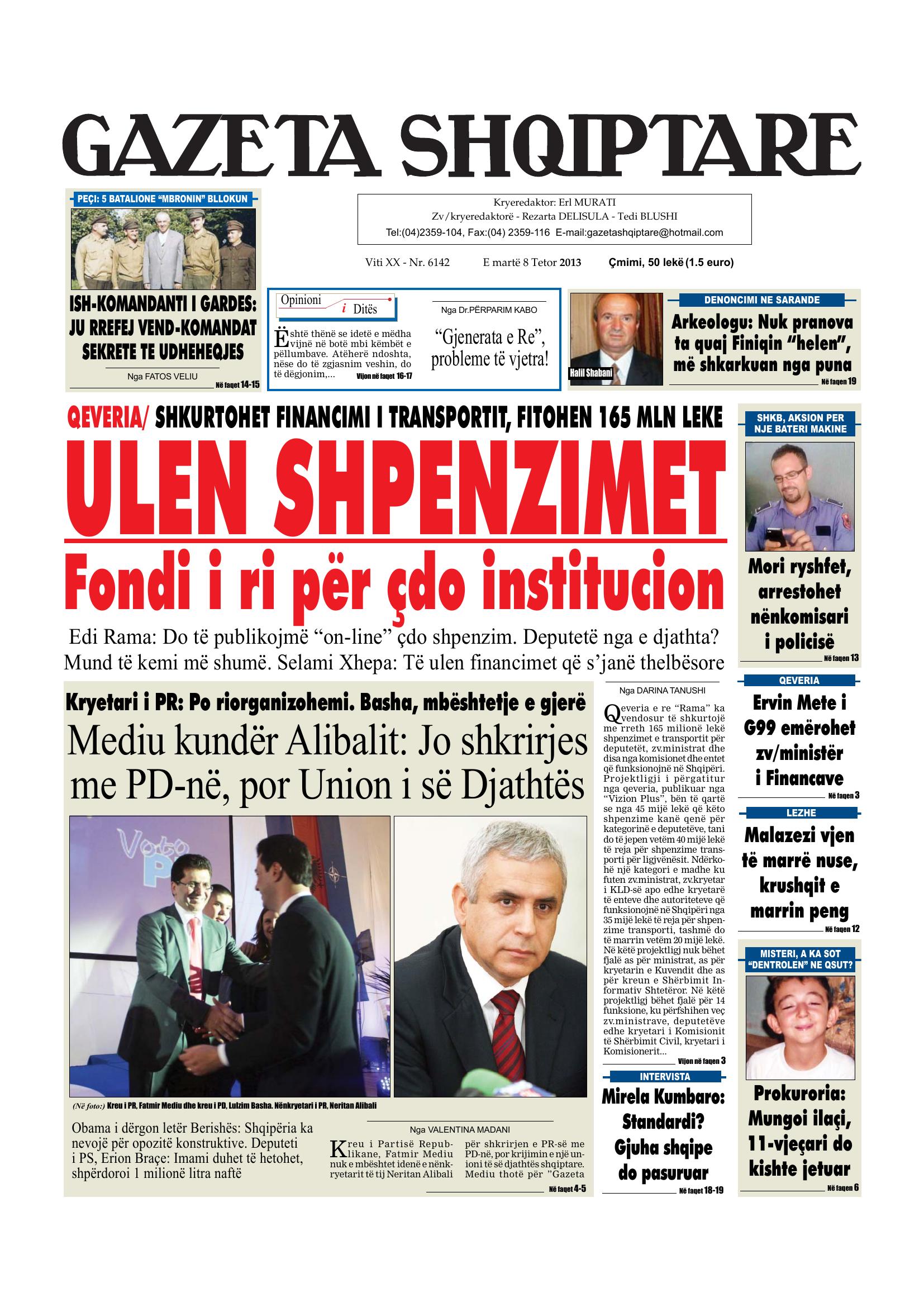 Gazeta Shqiptare 2013-10-08