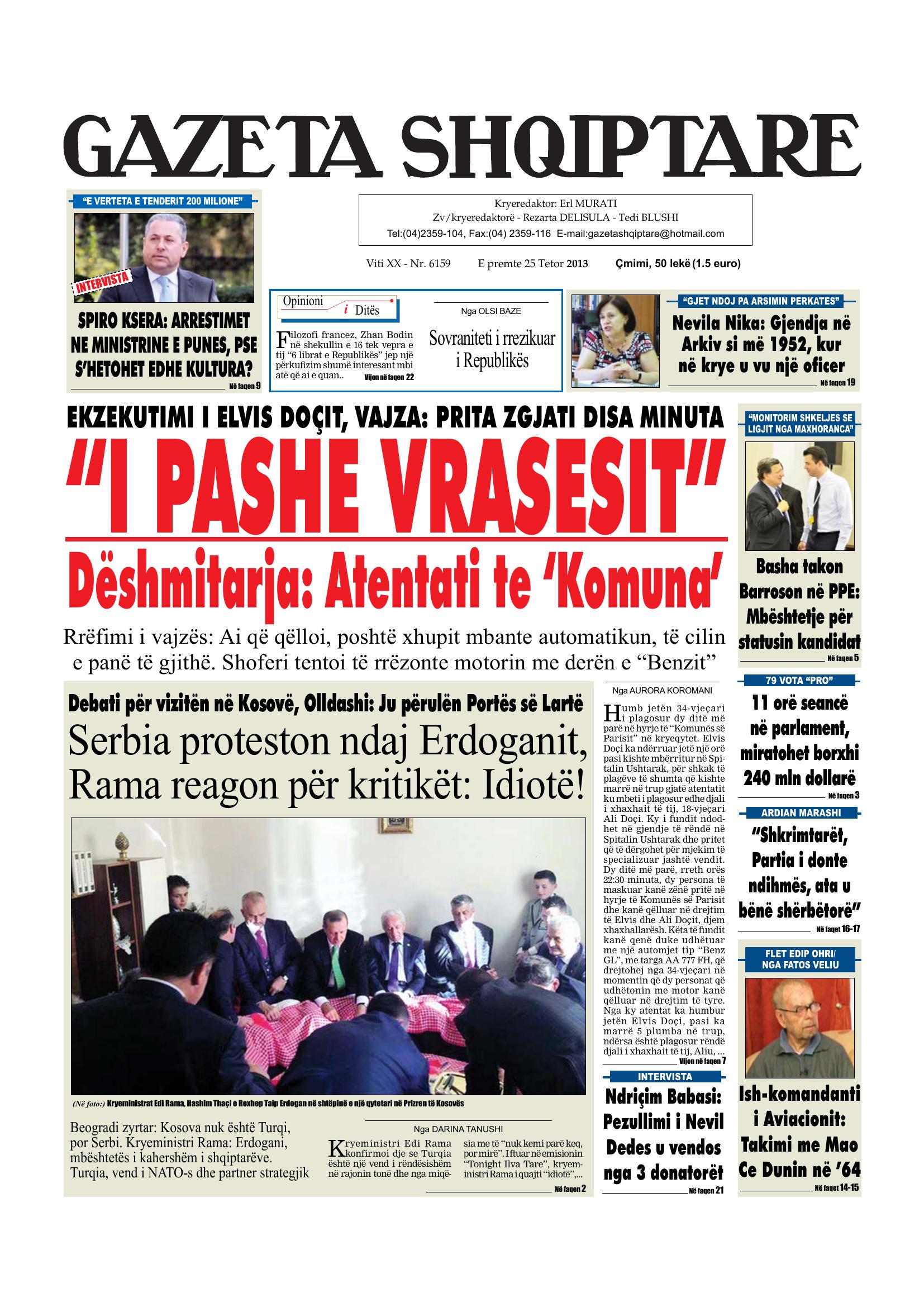 Gazeta Shqiptare 2013-10-25