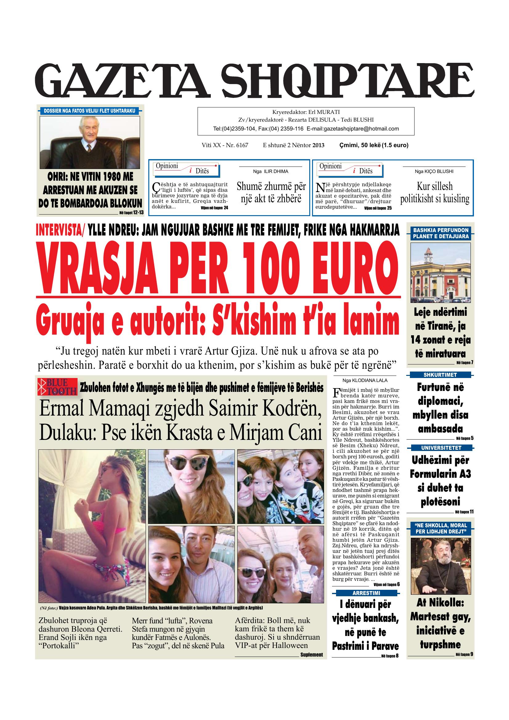 Gazeta Shqiptare 2013-11-02