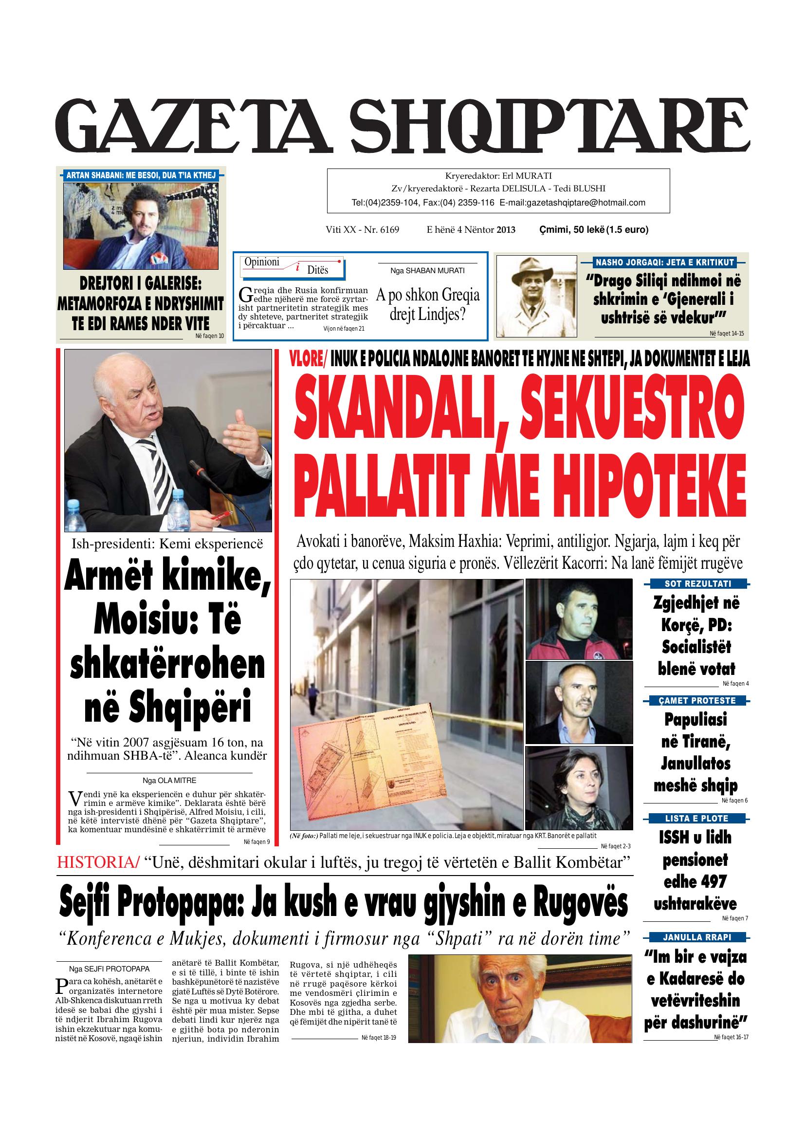 Gazeta Shqiptare 2013-11-04