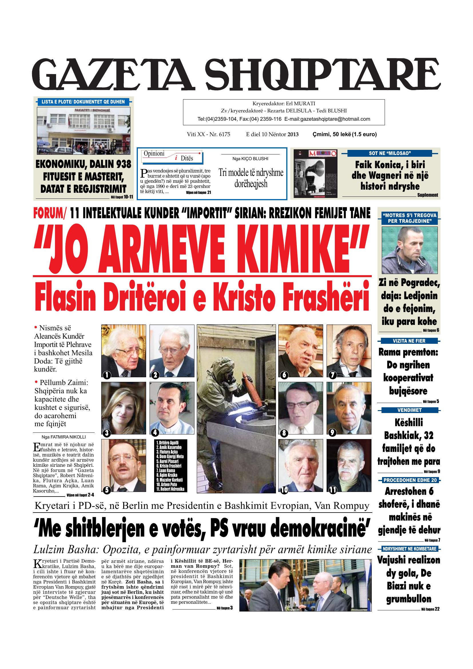 Gazeta Shqiptare 2013-11-10