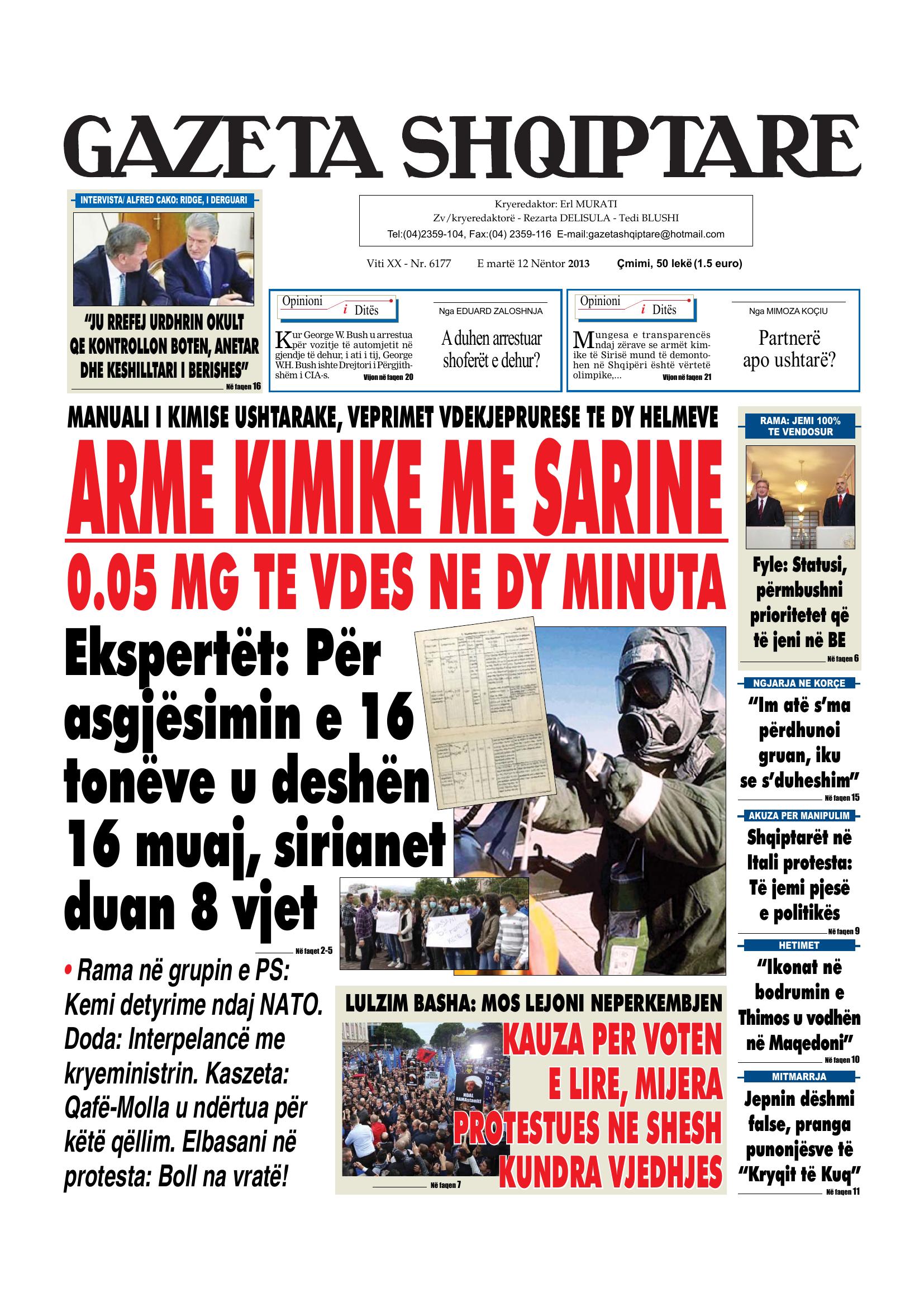 Gazeta Shqiptare 2013-11-12