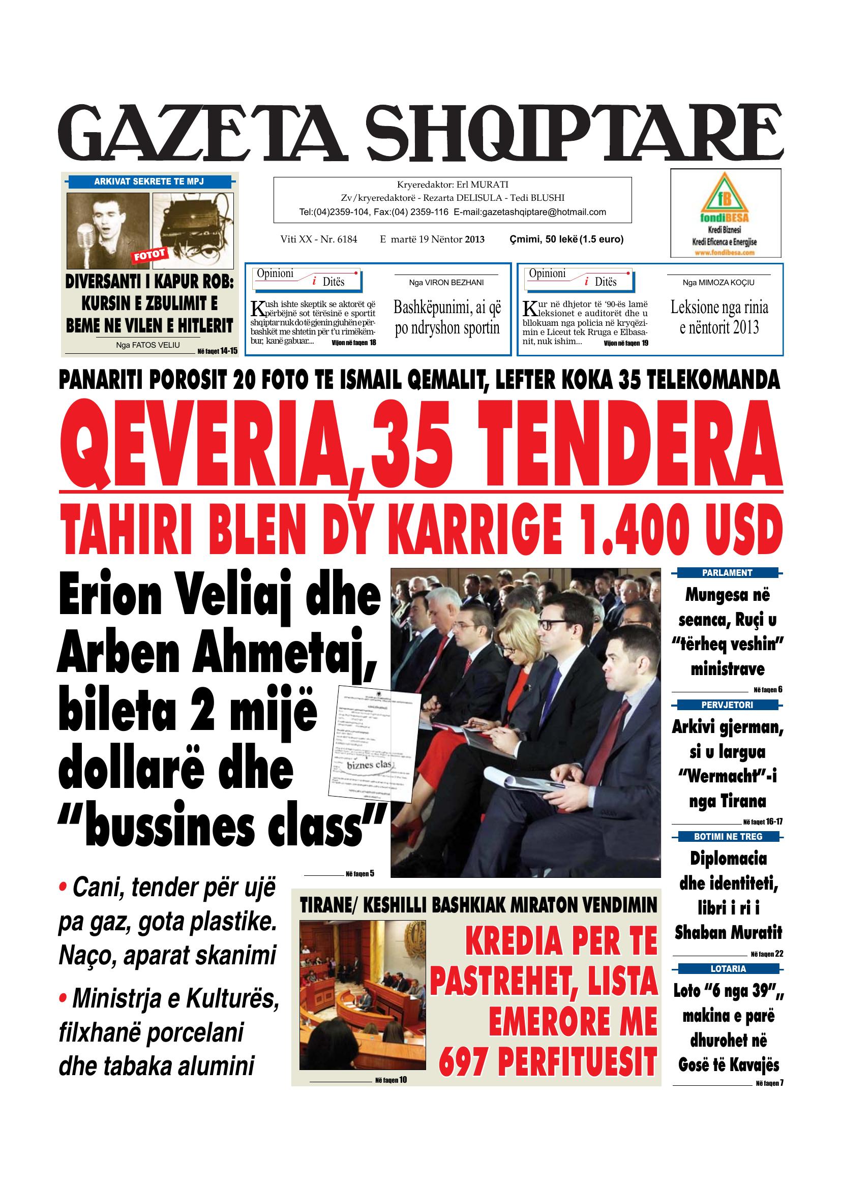 Gazeta Shqiptare 2013-11-19