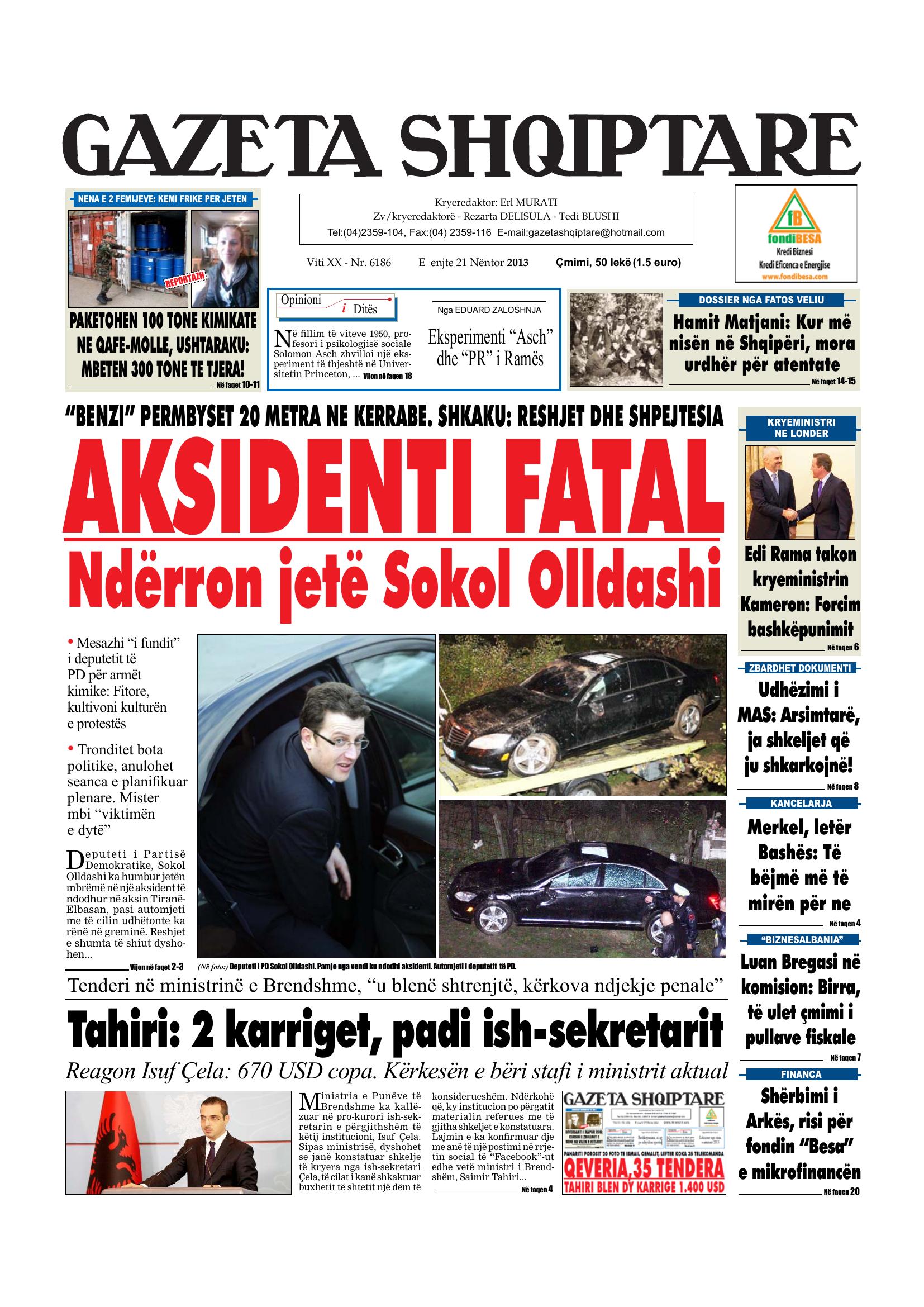Gazeta Shqiptare 2013-11-21