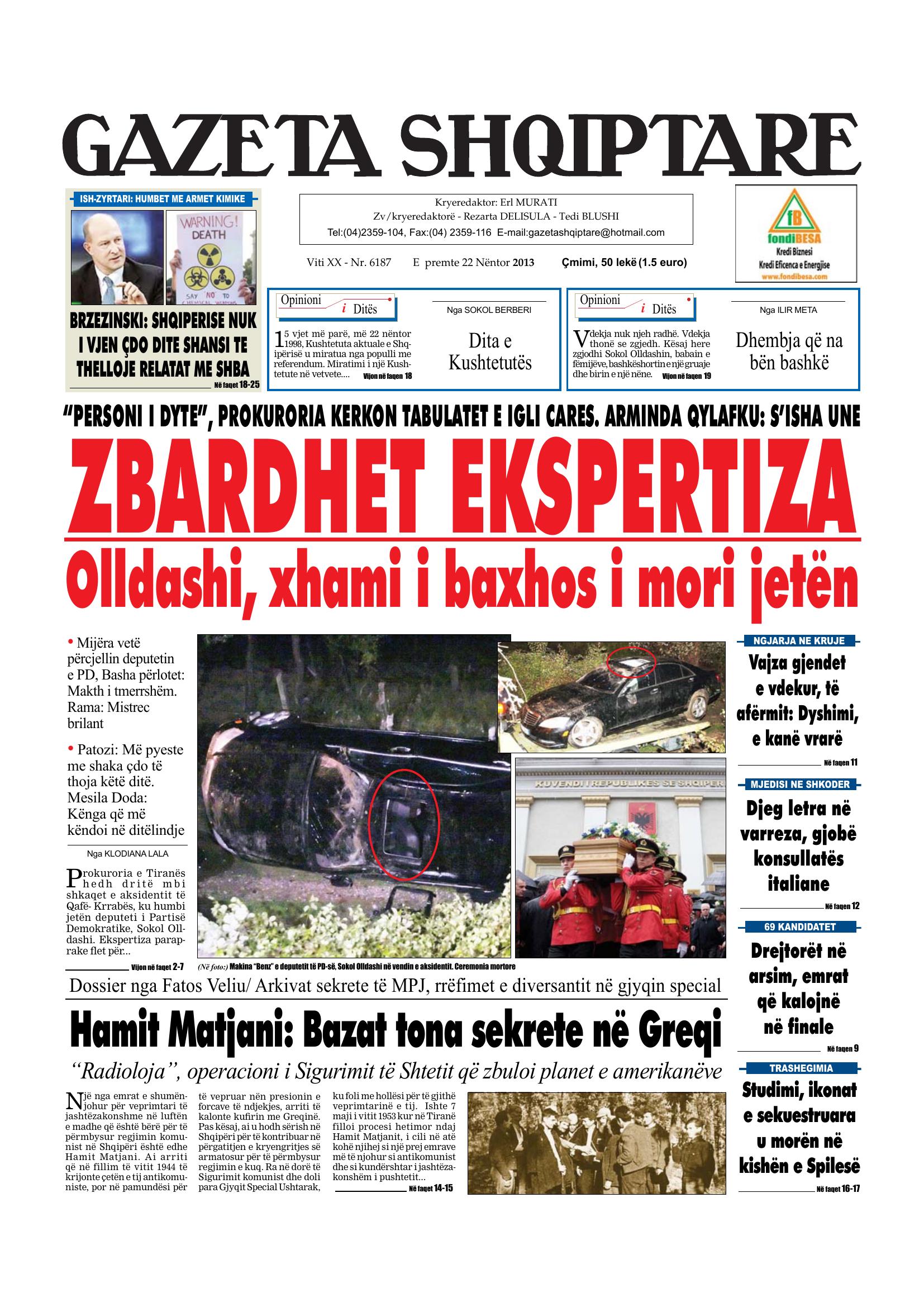Gazeta Shqiptare 2013-11-22