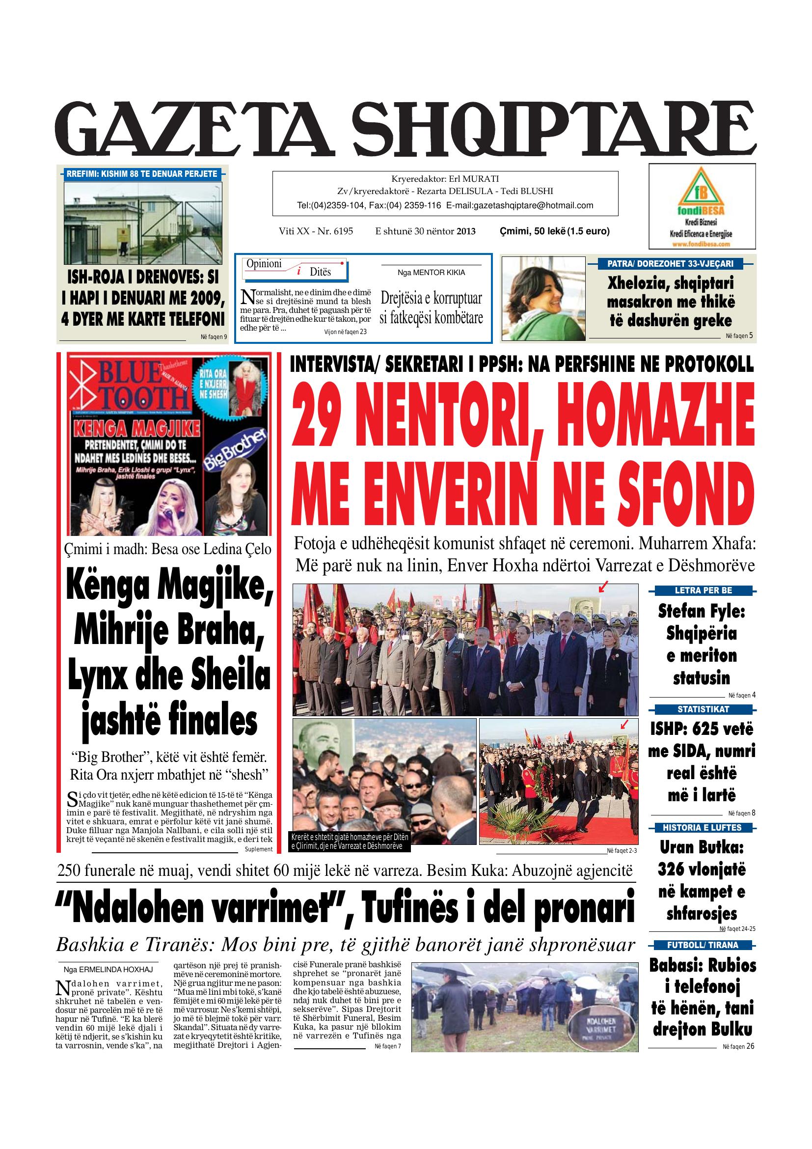 Gazeta Shqiptare 2013-11-30