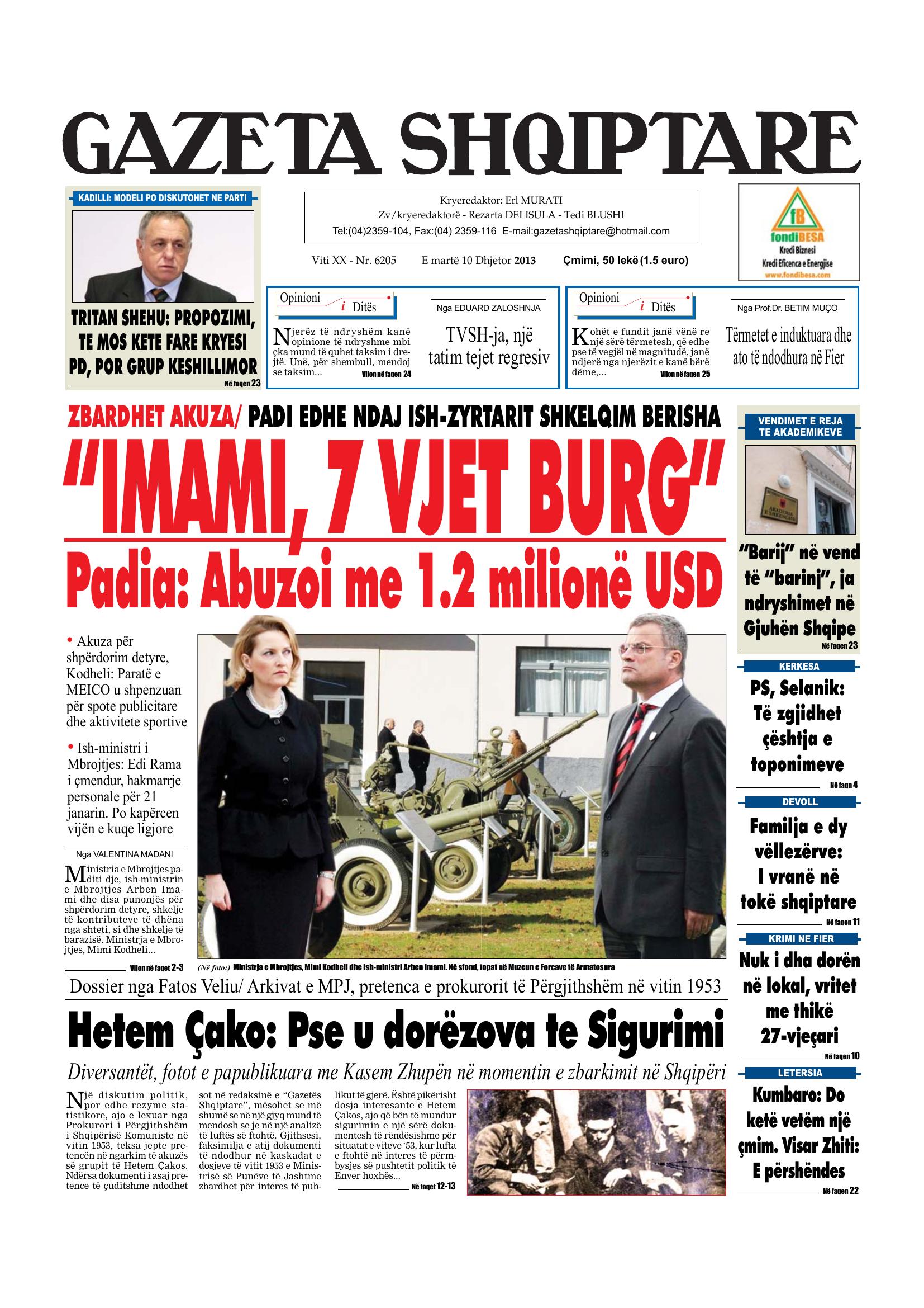 Gazeta Shqiptare 2013-12-10