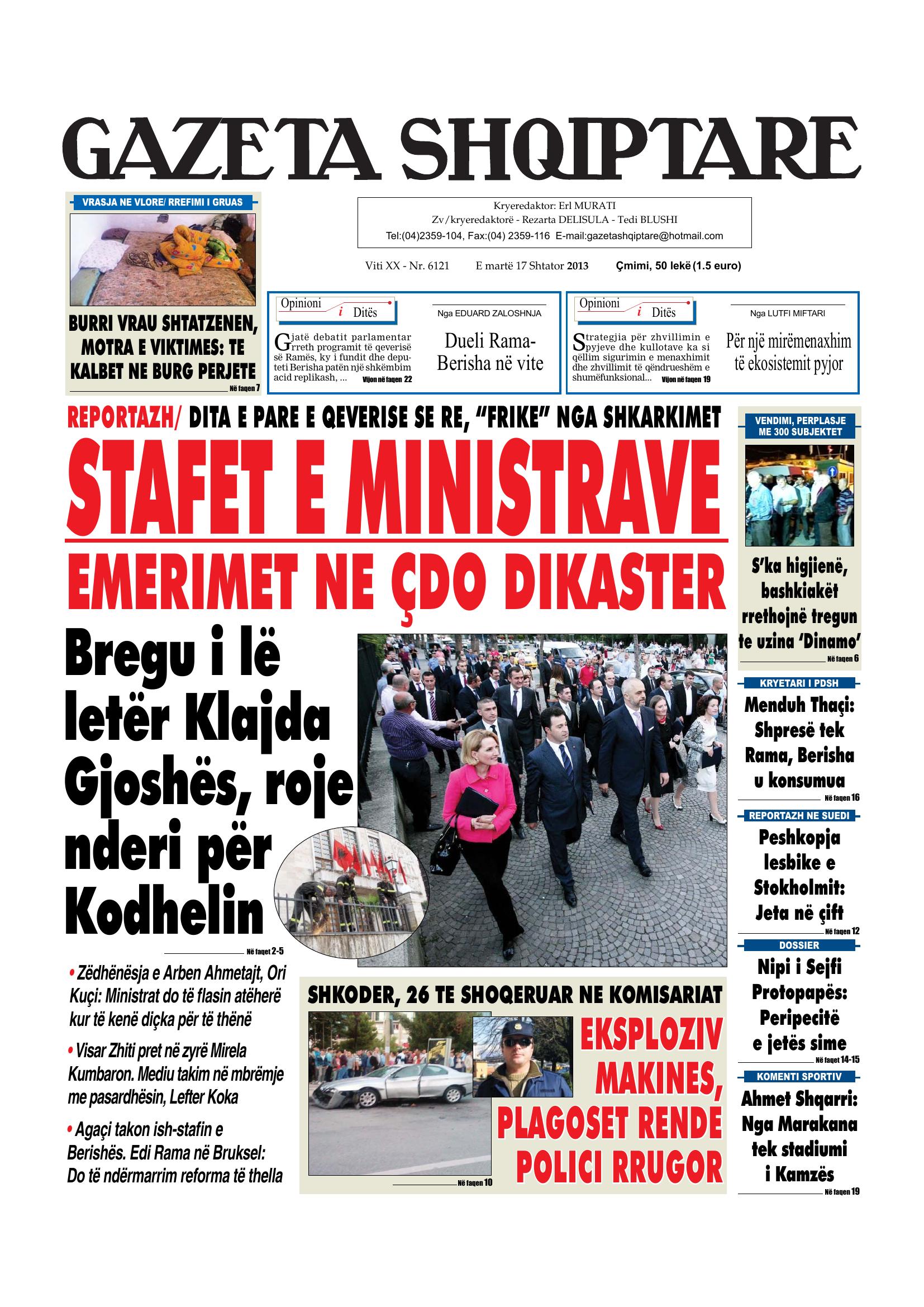 Gazeta Shqiptare 2013-09-17