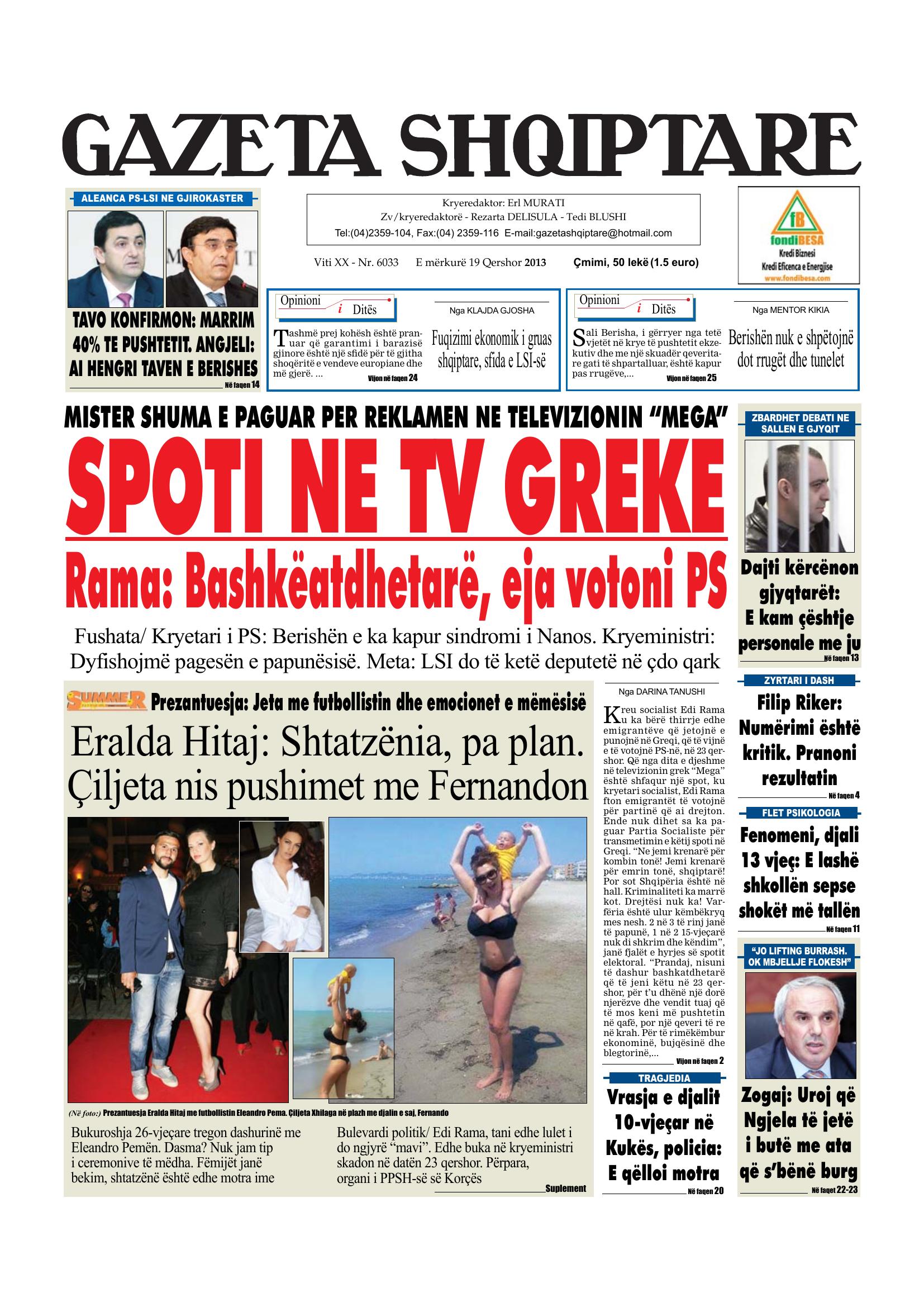 Gazeta Shqiptare 2013-06-19