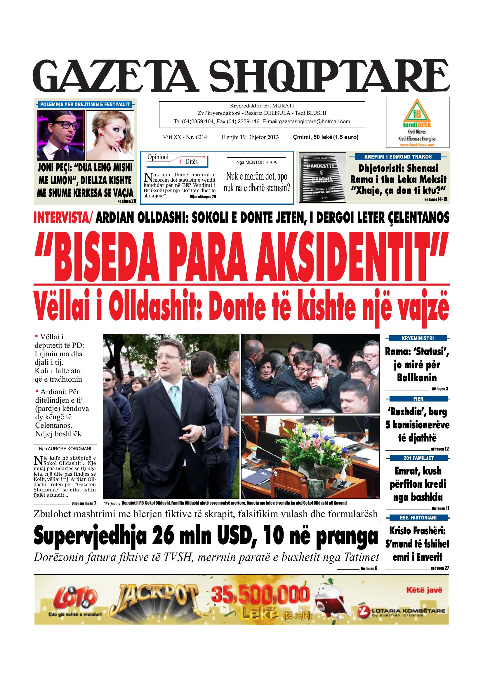 Gazeta Shqiptare 2013-12-19
