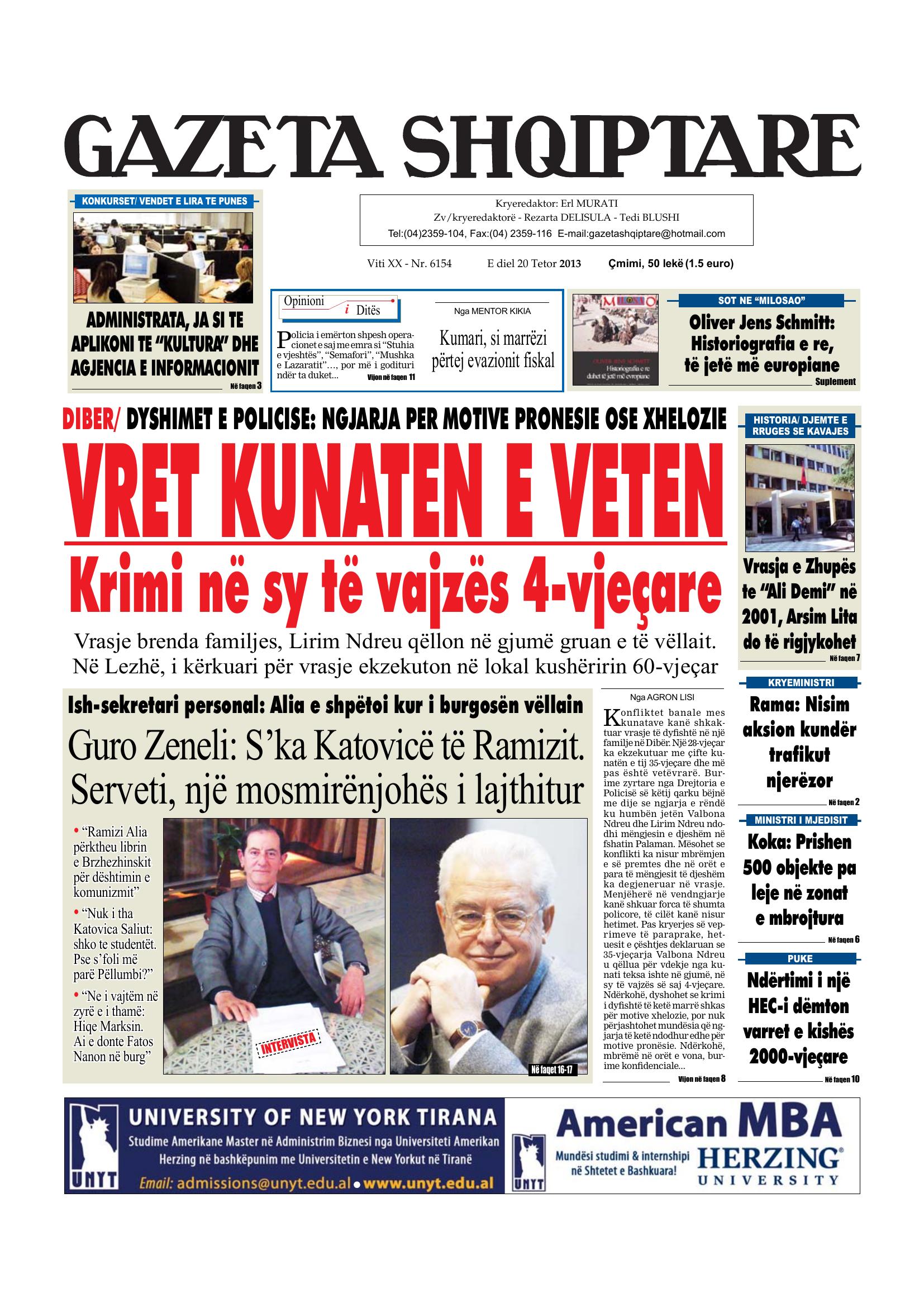 Gazeta Shqiptare 2013-10-20