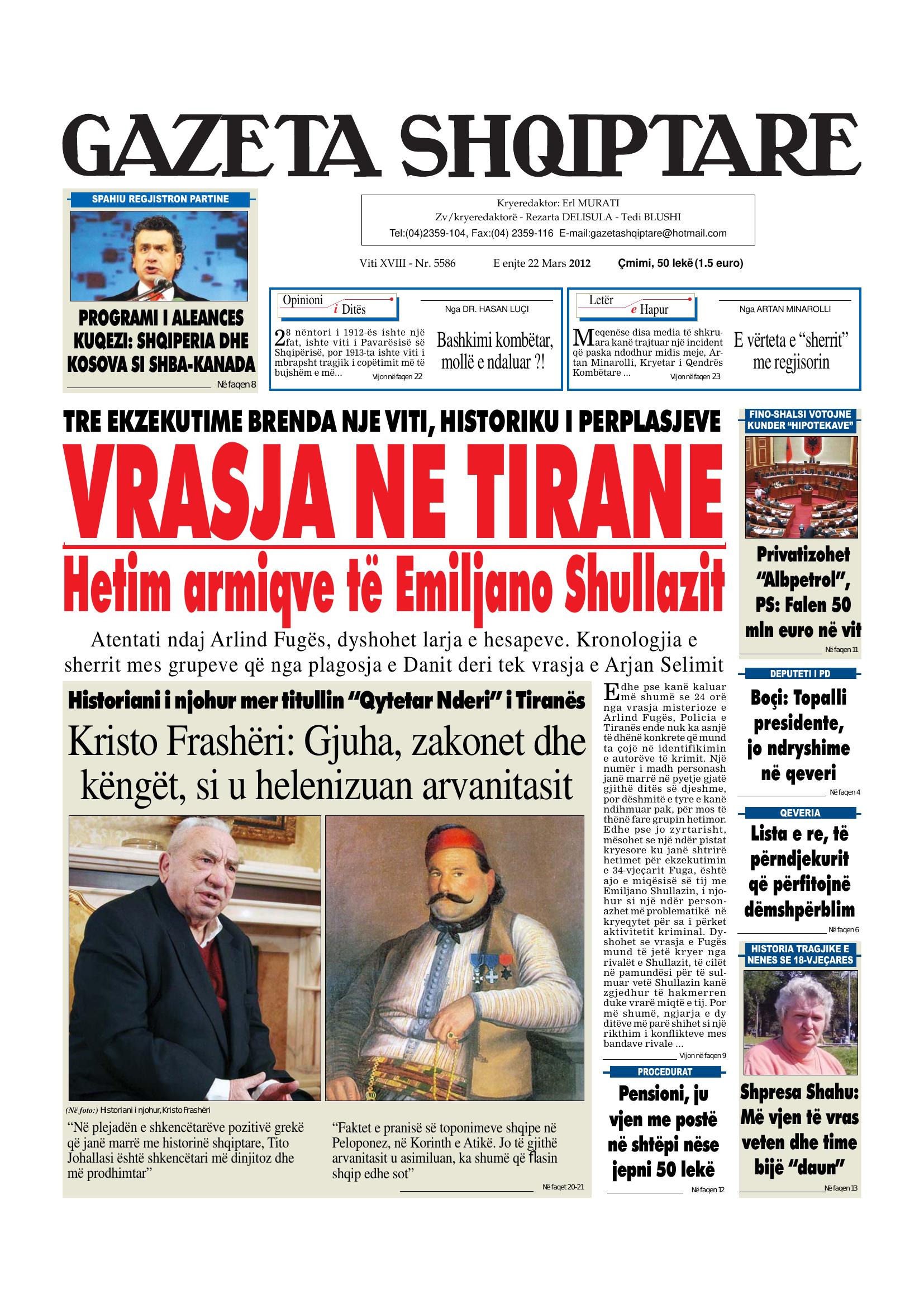 Gazeta Shqiptare 2012-03-22