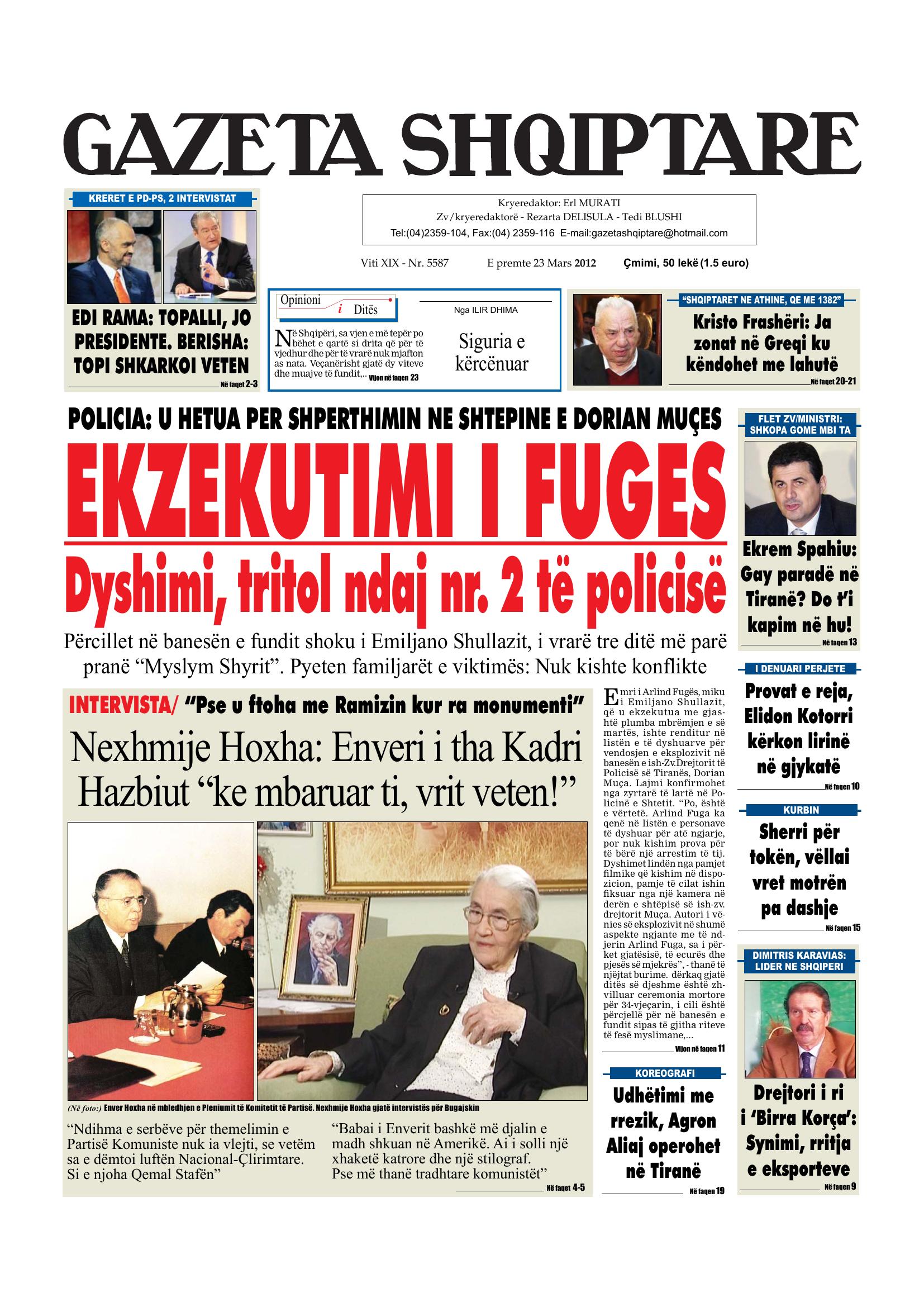 Gazeta Shqiptare 2012-03-23