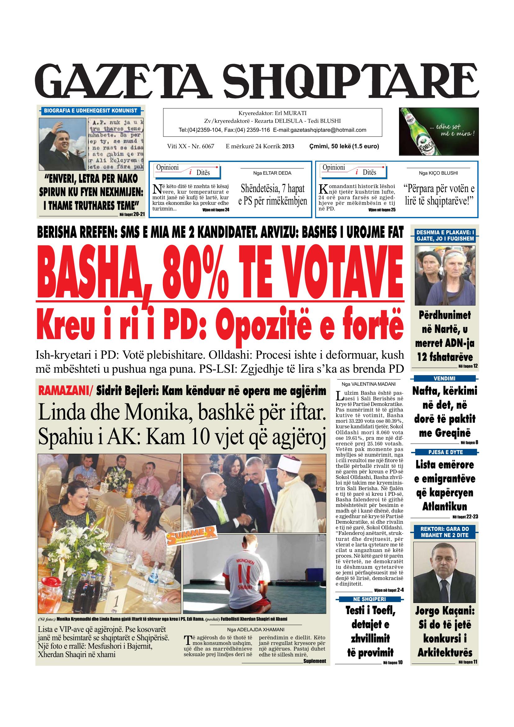 Gazeta Shqiptare 2013-07-24
