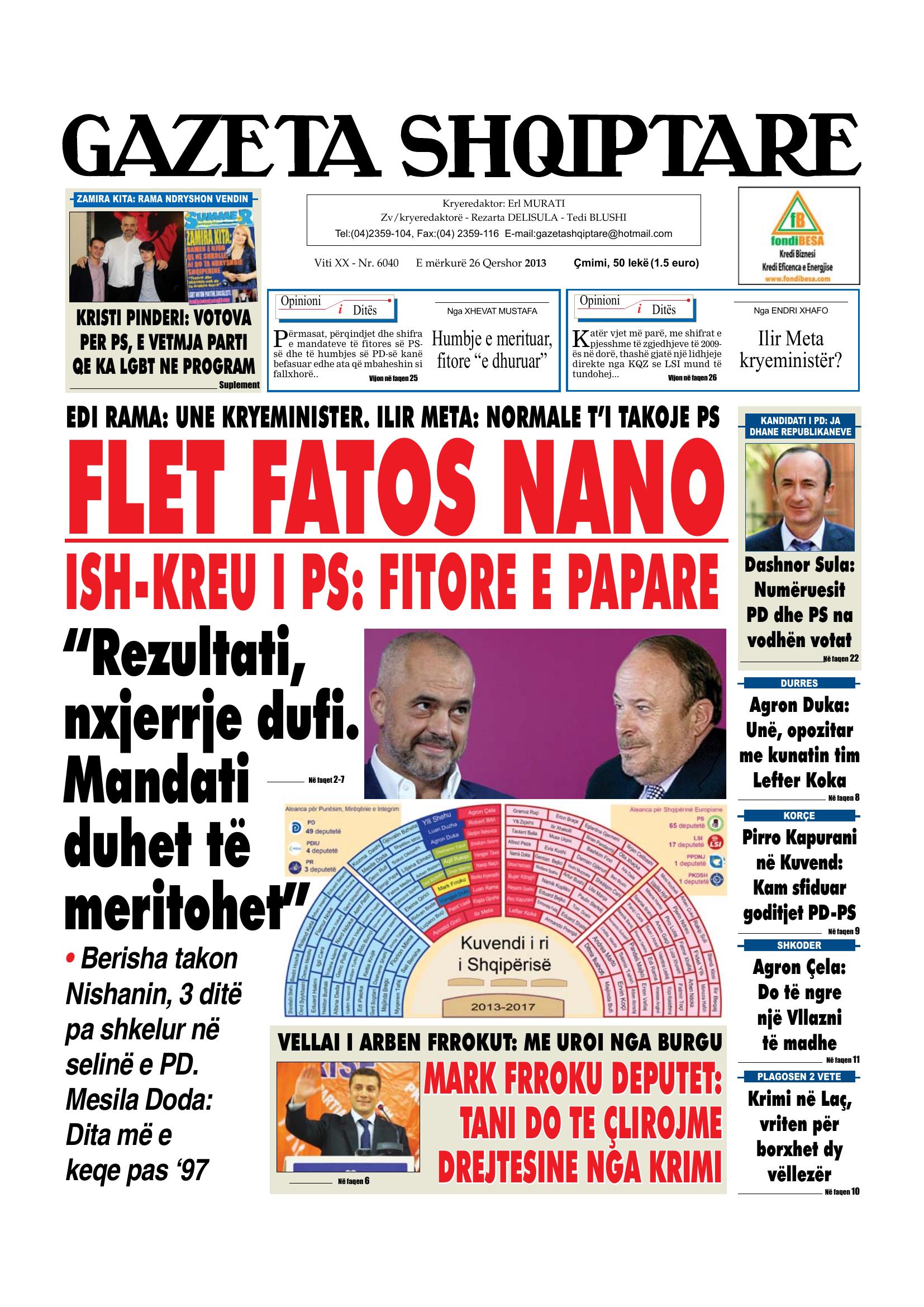 Gazeta Shqiptare 2013-06-26