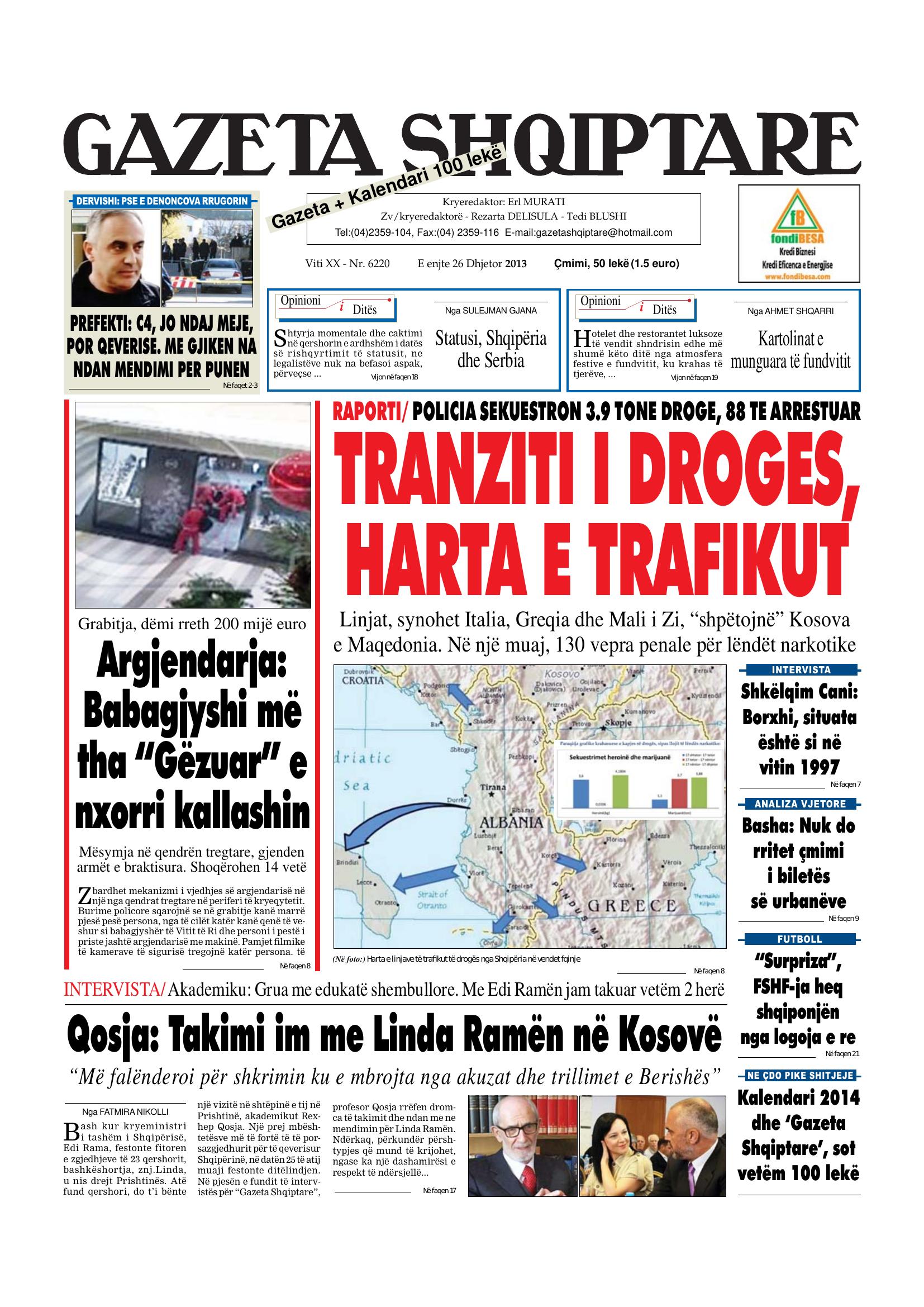 Gazeta Shqiptare 2013-12-26
