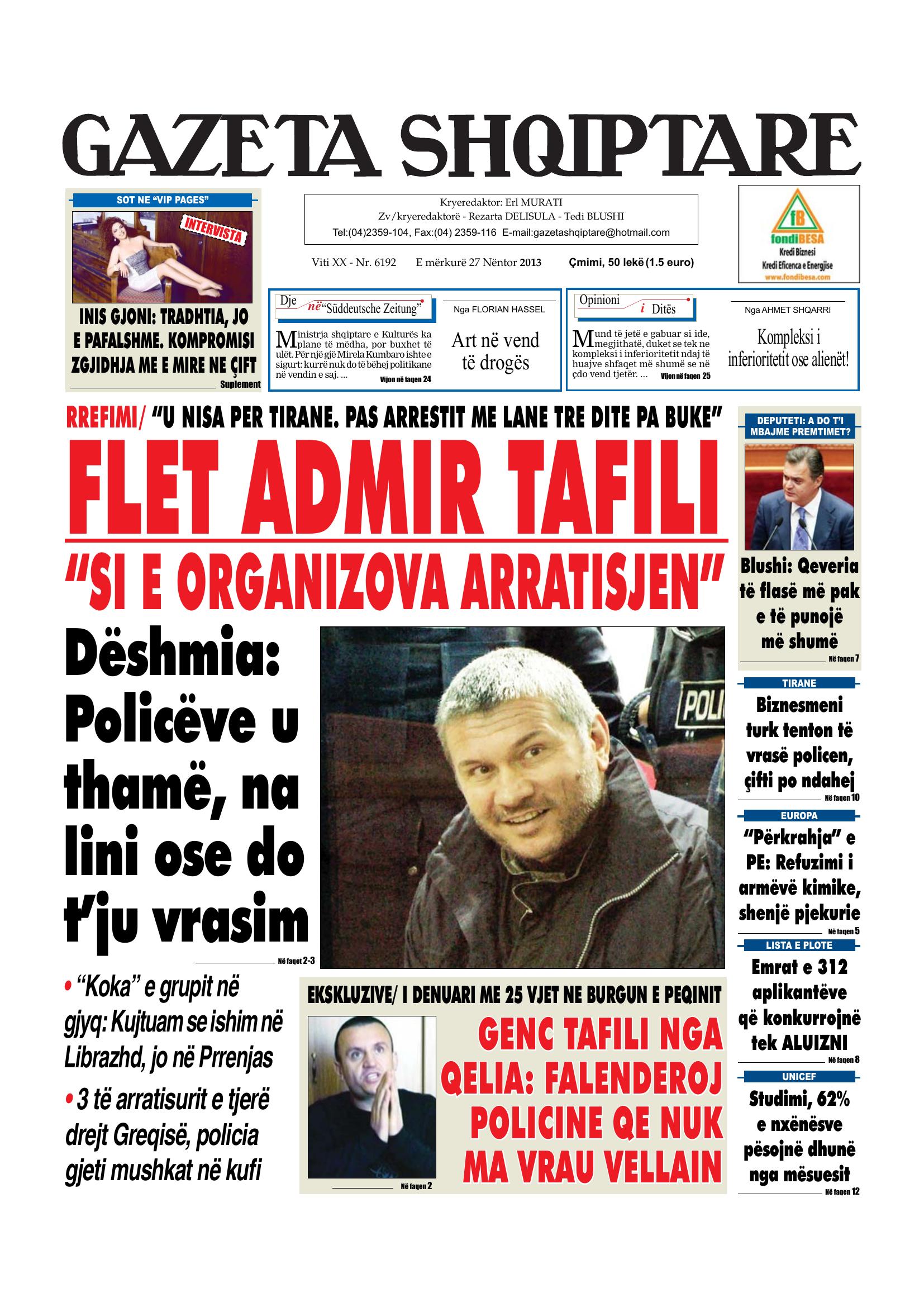 Gazeta Shqiptare 2013-11-27