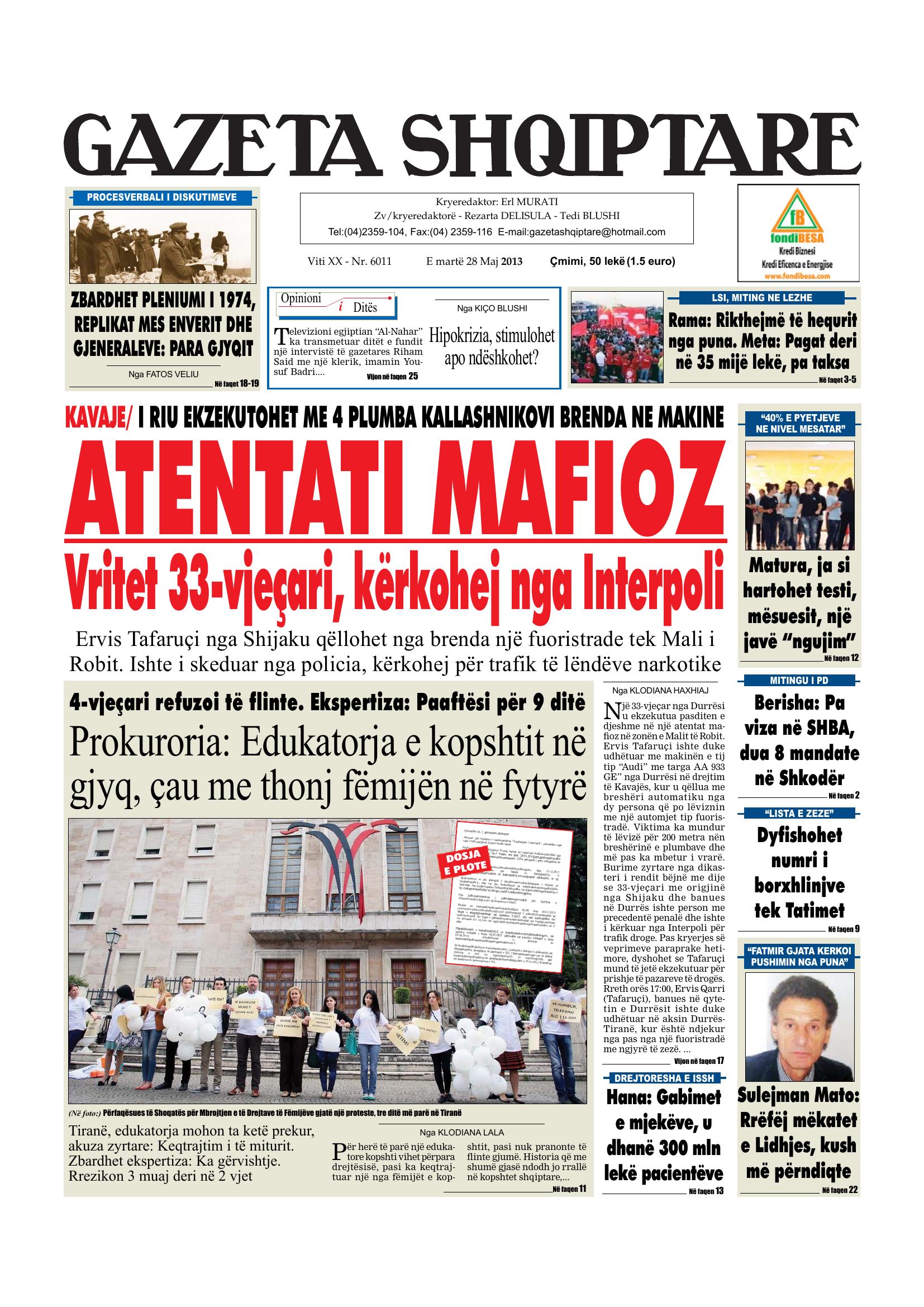 Gazeta Shqiptare 2013-05-28