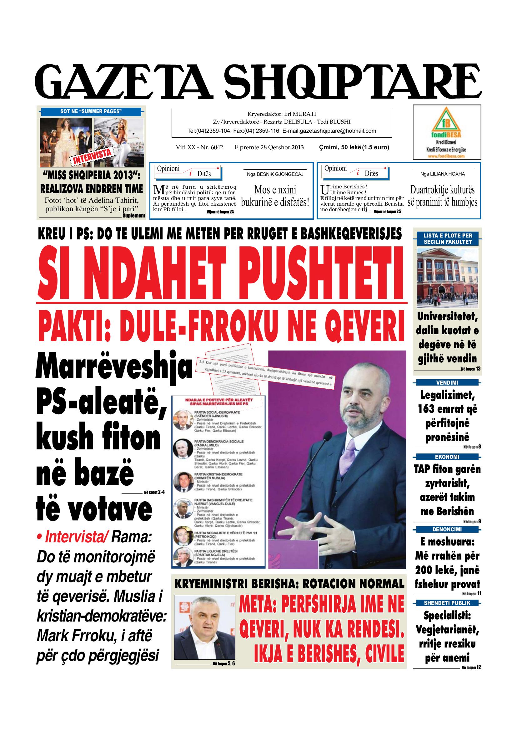 Gazeta Shqiptare 2013-06-28