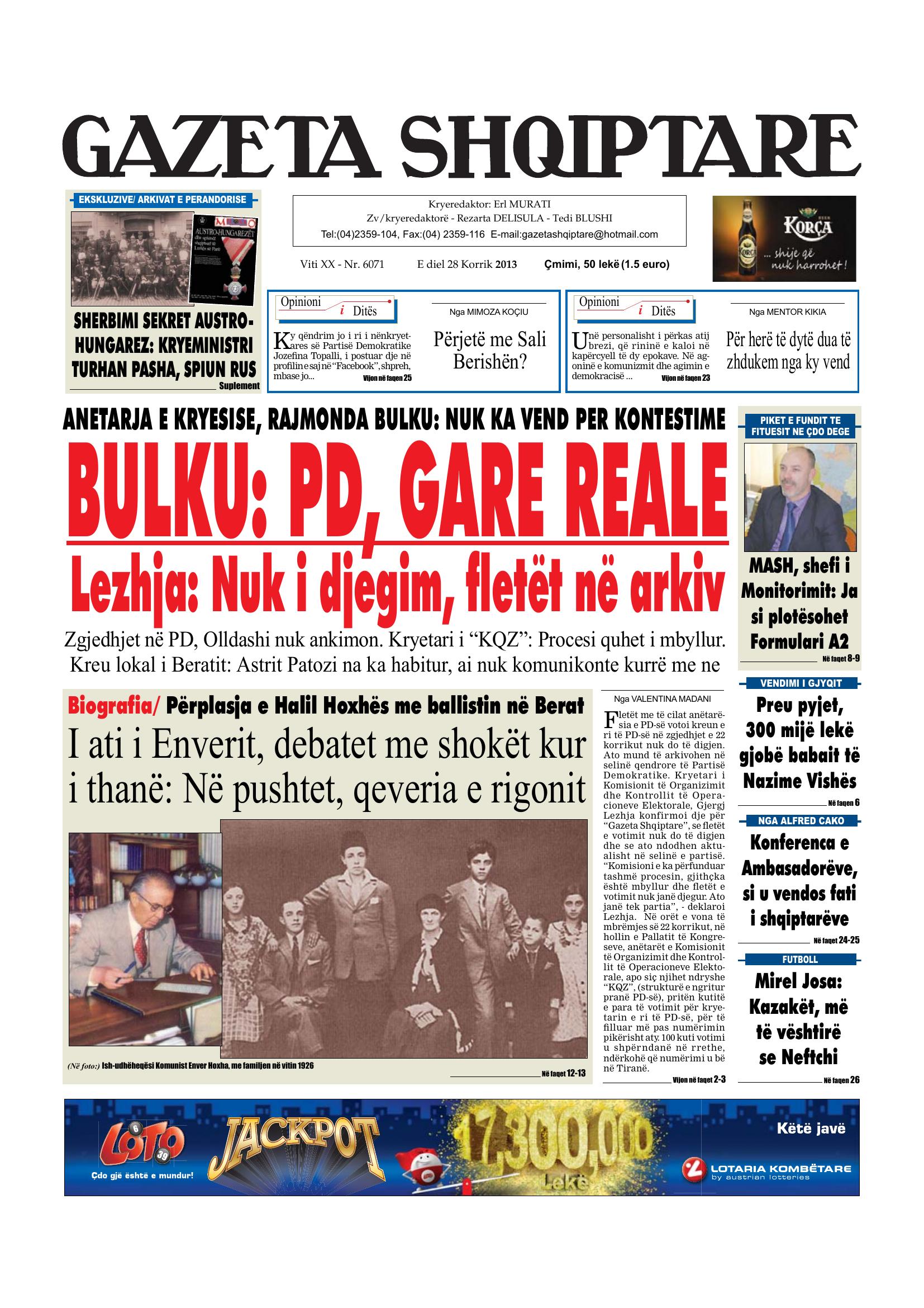 Gazeta Shqiptare 2013-07-28
