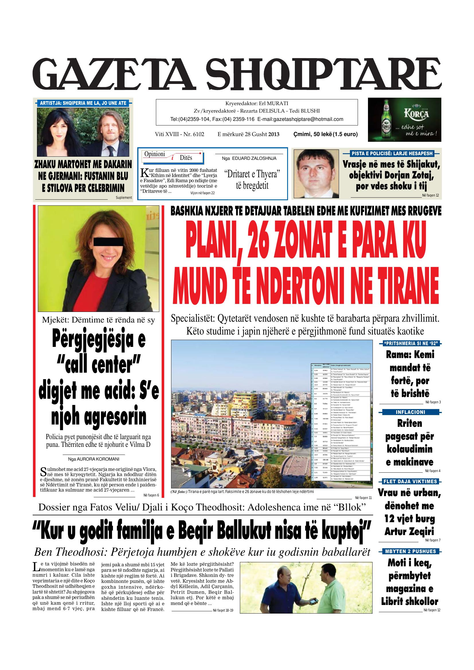 Gazeta Shqiptare 2013-08-28