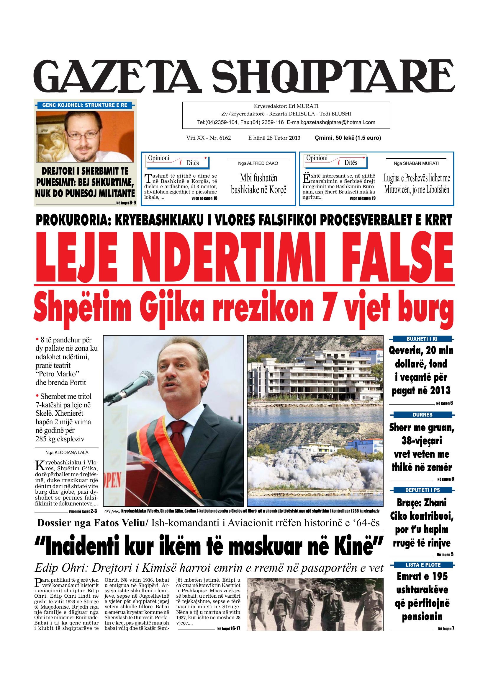 Gazeta Shqiptare 2013-10-28