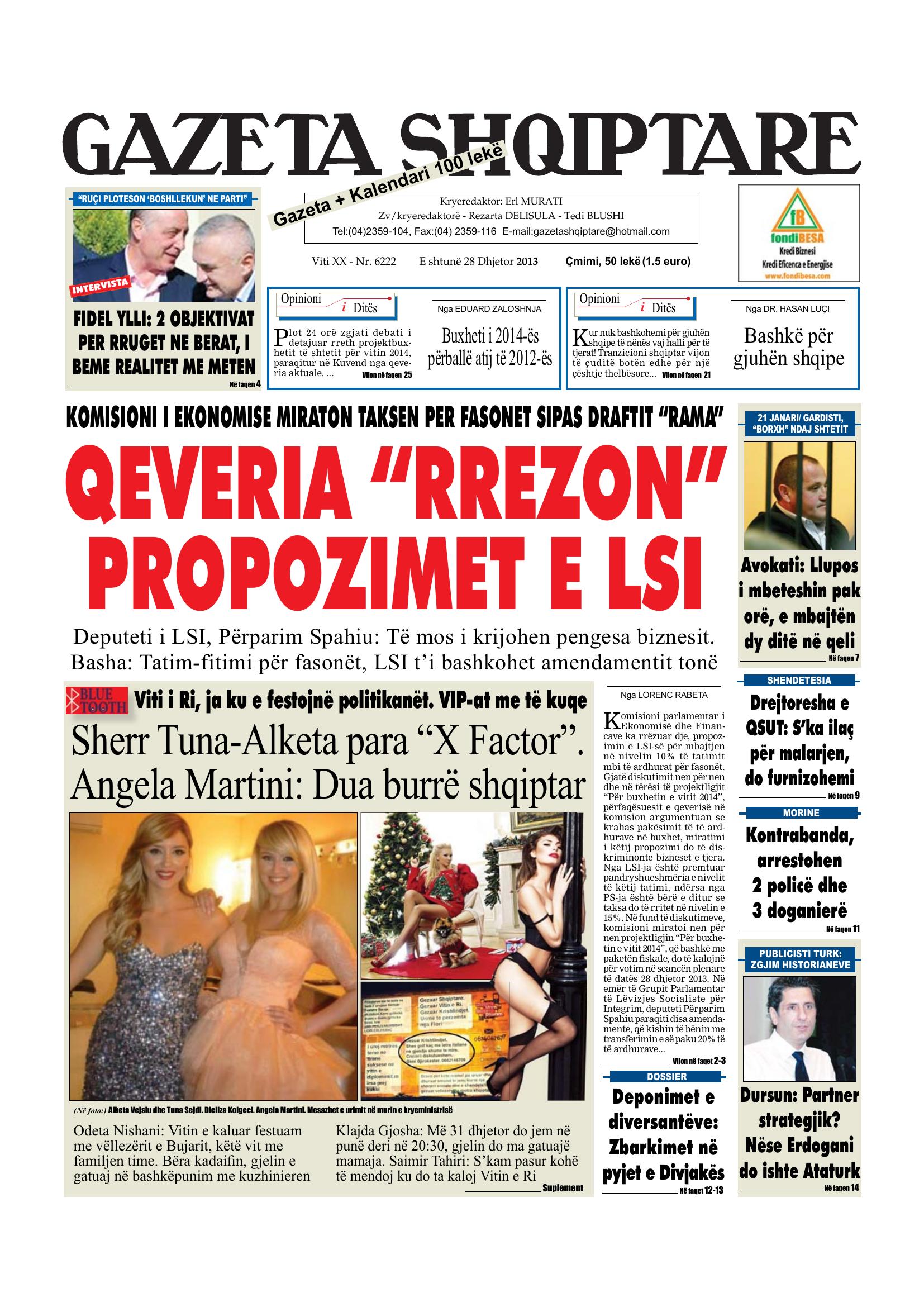 Gazeta Shqiptare 2013-12-28