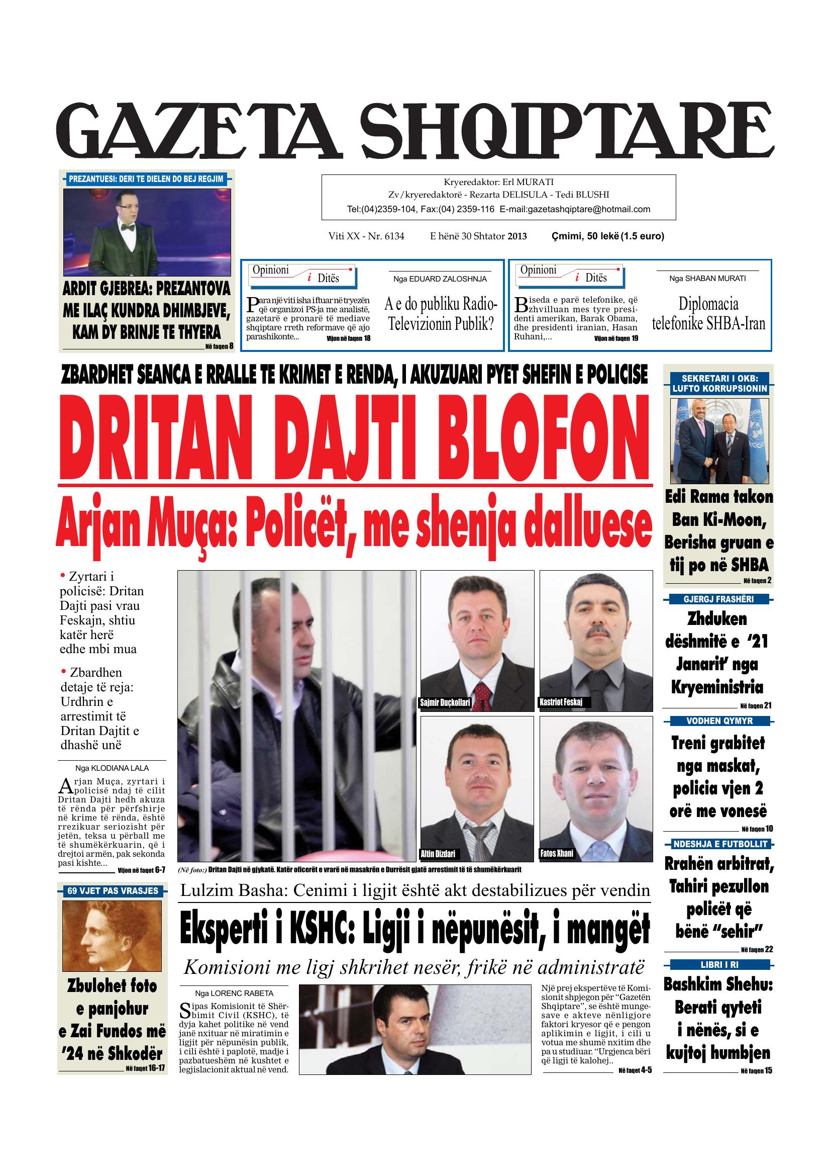 Gazeta Shqiptare 2013-09-30