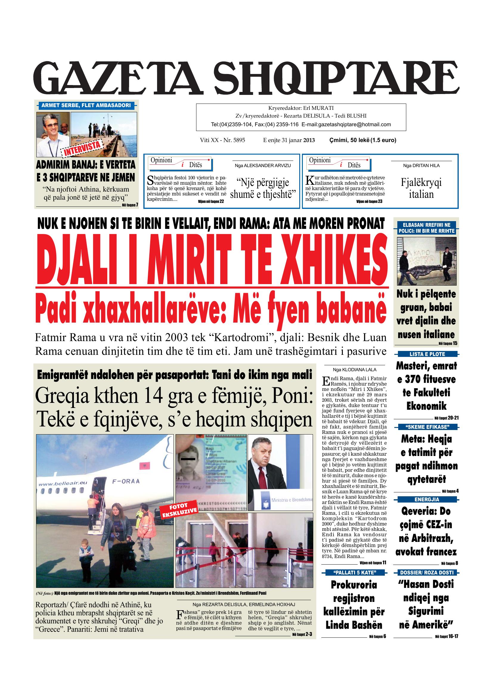 Gazeta Shqiptare 2013-01-31