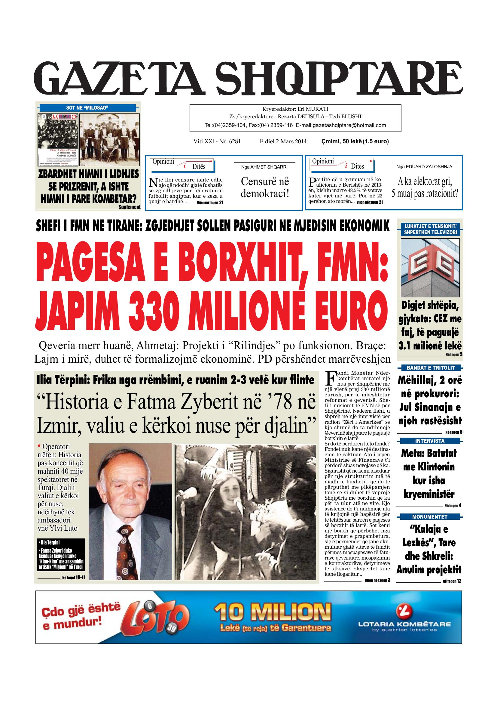 Gazeta Shqiptare 2014-03-02