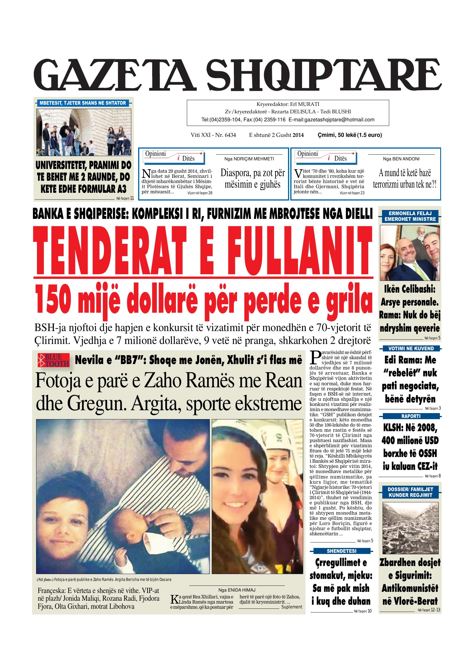 Gazeta Shqiptare 2014-08-02