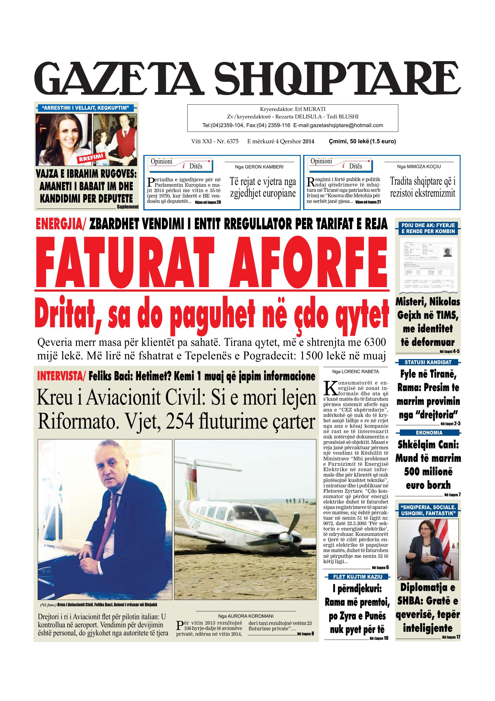 Gazeta Shqiptare 2014-06-04