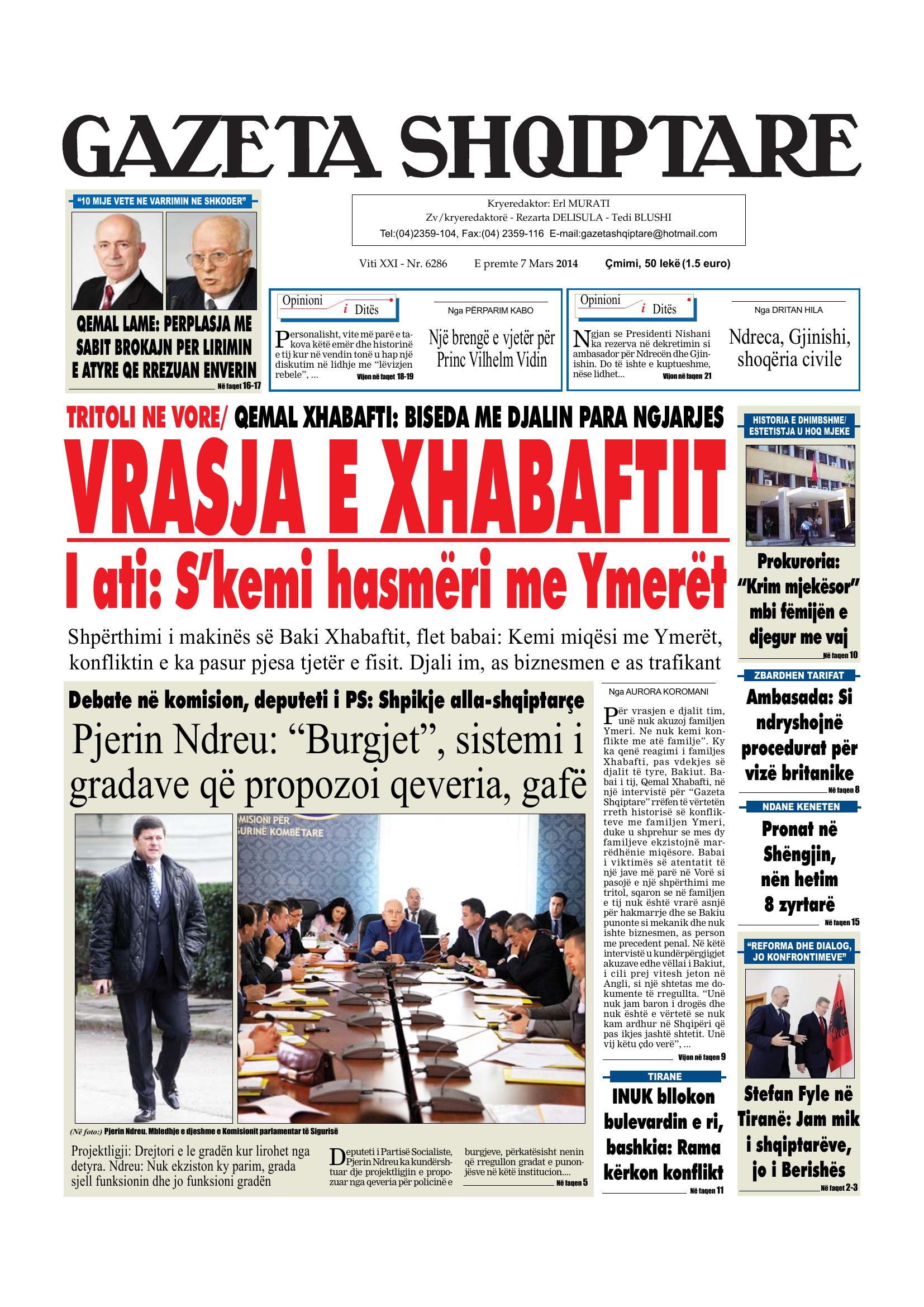 Gazeta Shqiptare 2014-03-07