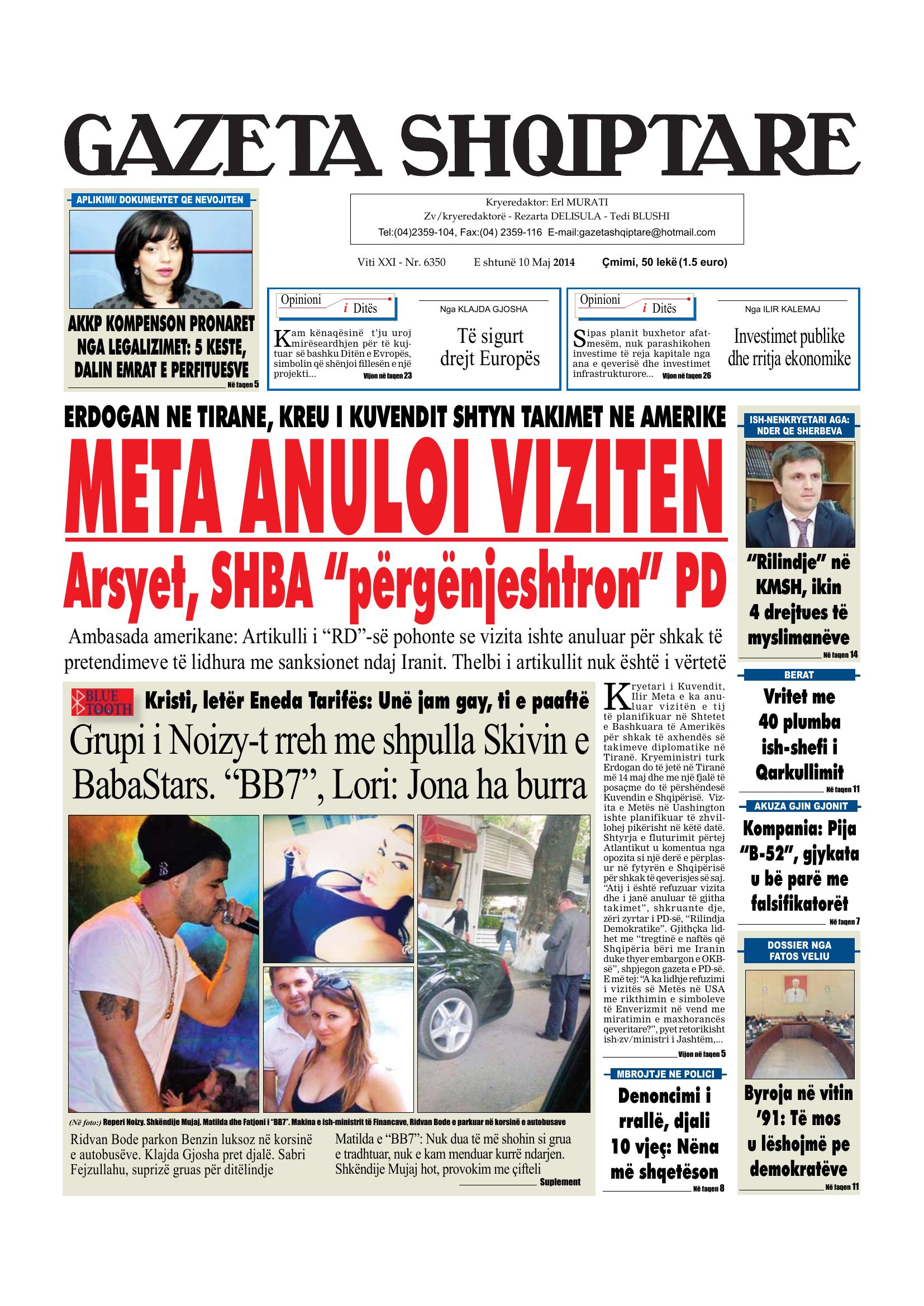 Gazeta Shqiptare 2014-05-10