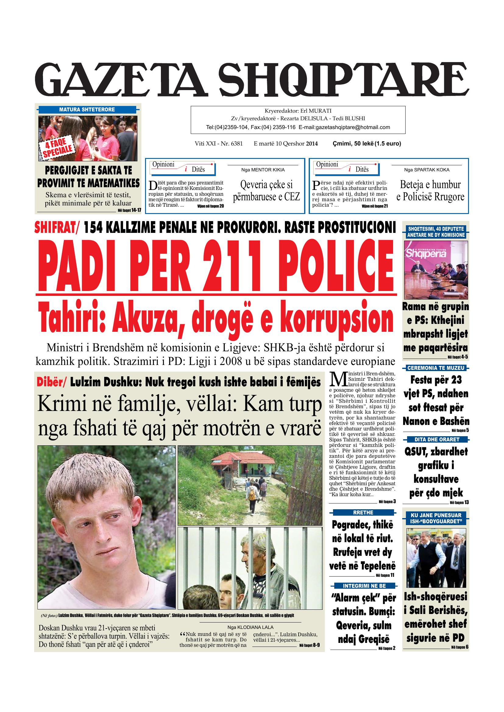 Gazeta Shqiptare 2014-06-10