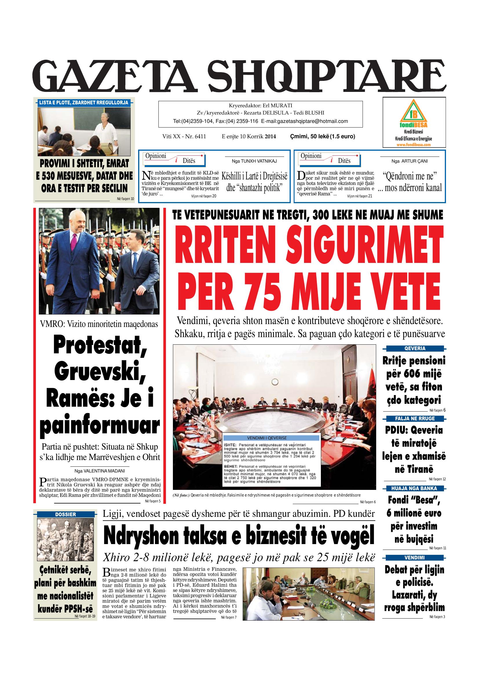 Gazeta Shqiptare 2014-07-10