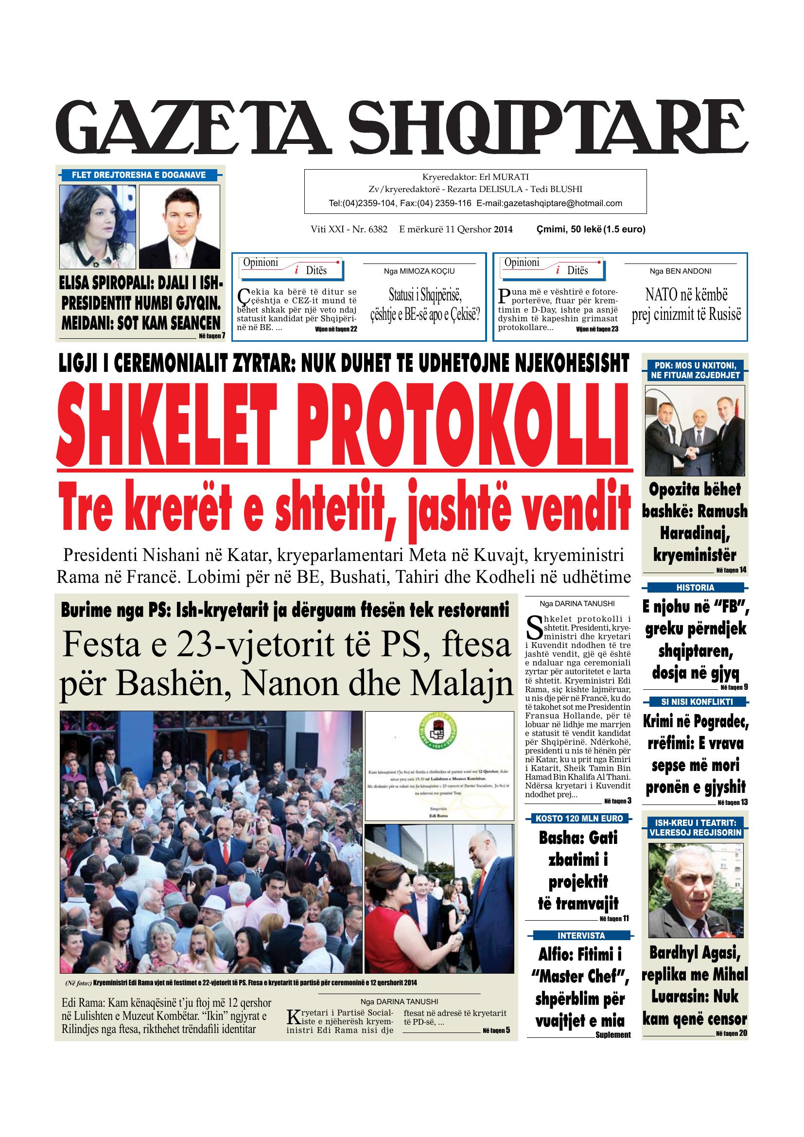 Gazeta Shqiptare 2014-06-11