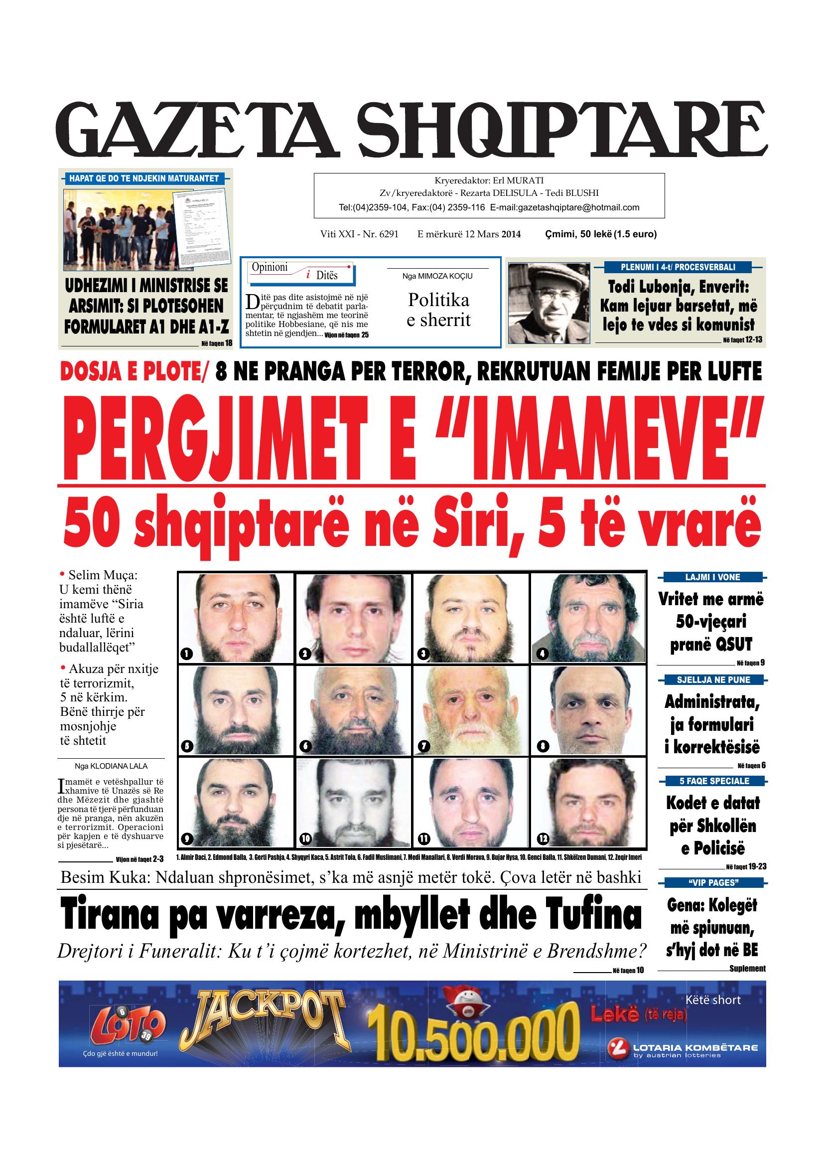 Gazeta Shqiptare 2014-03-12