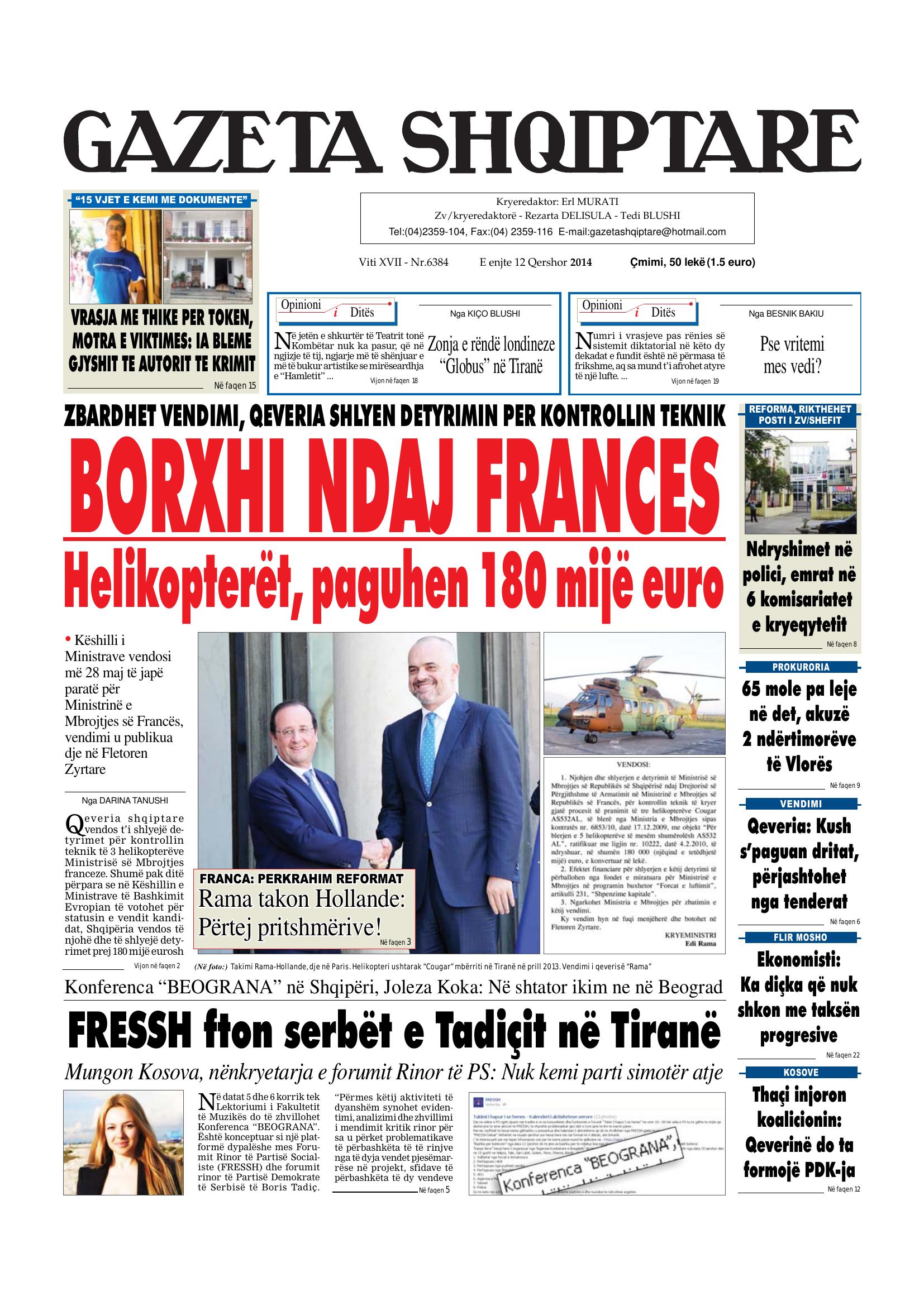 Gazeta Shqiptare 2014-06-12