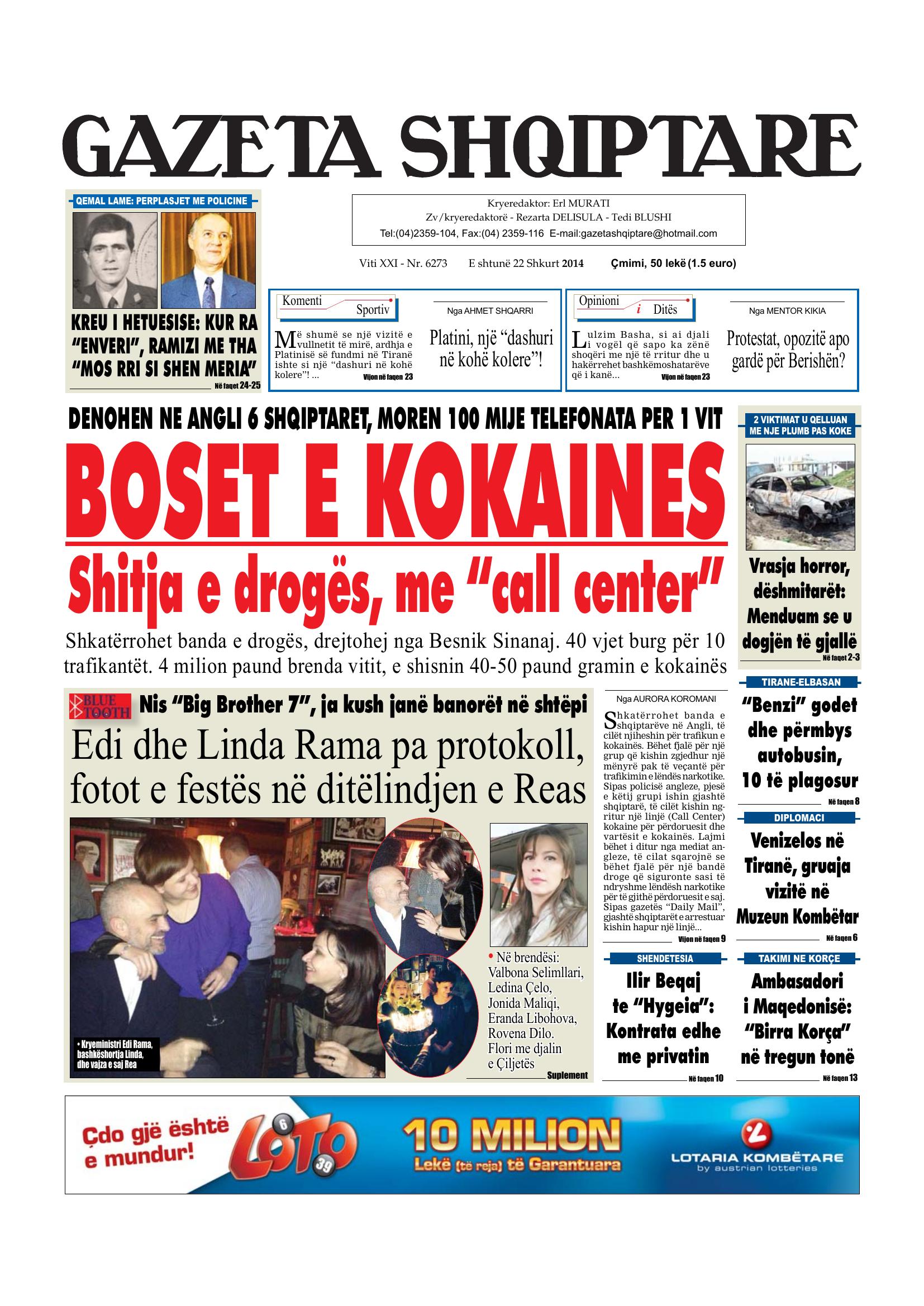 Gazeta Shqiptare 2014-02-22