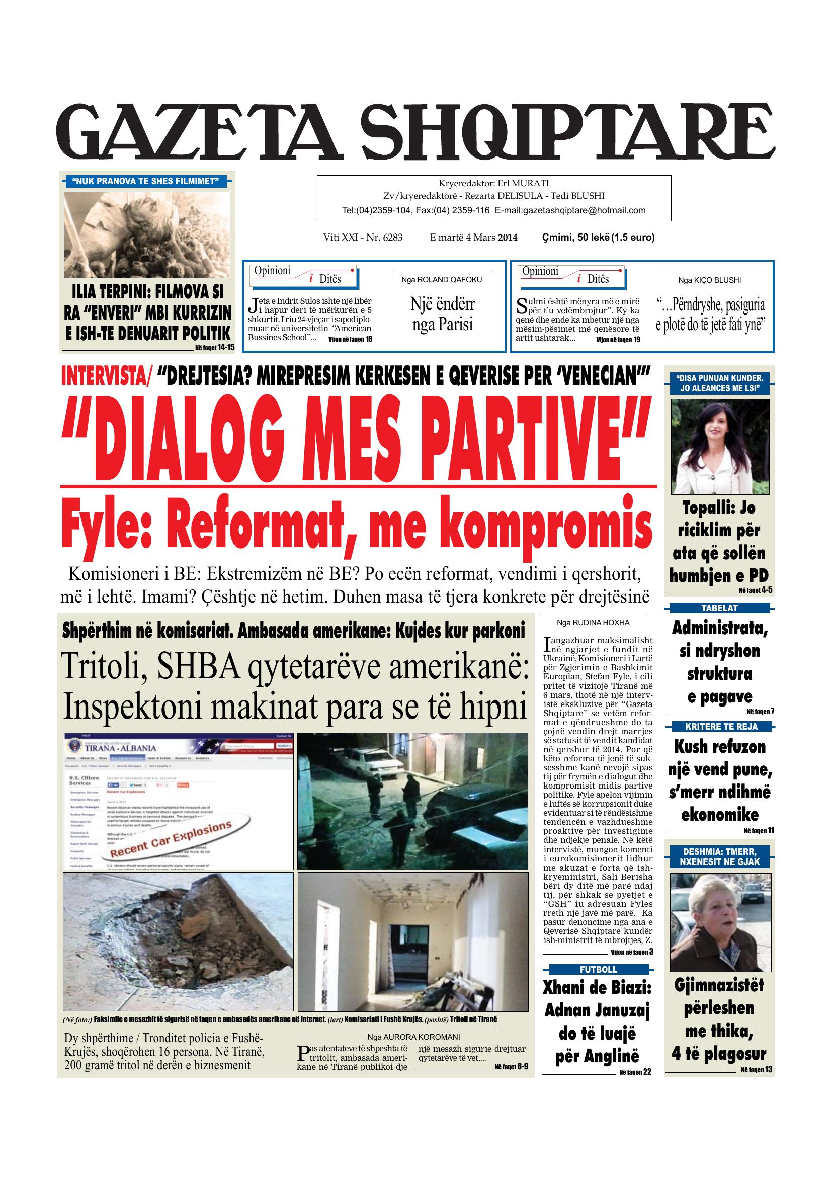 Gazeta Shqiptare 2014-03-04