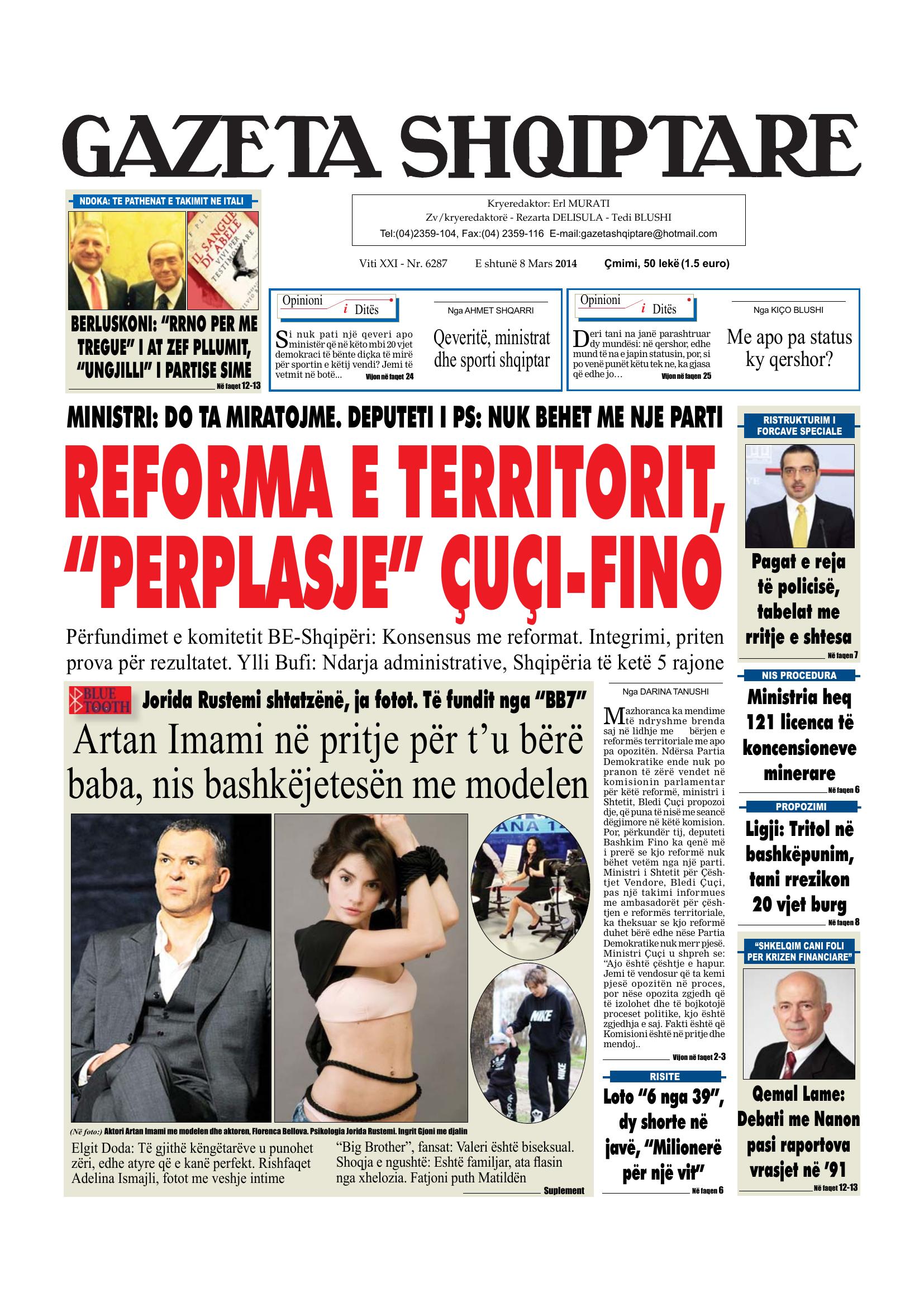 Gazeta Shqiptare 2014-03-08