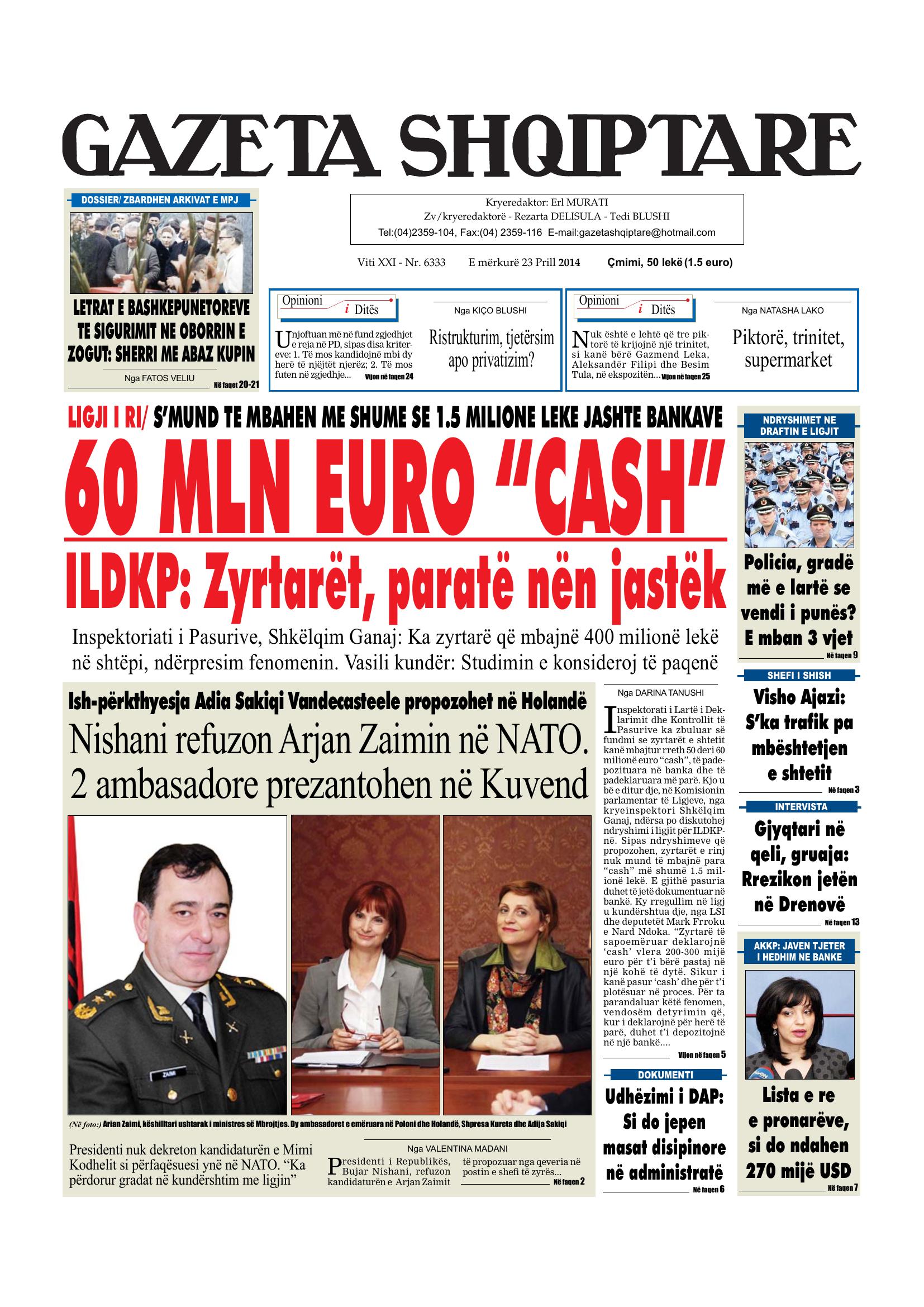 Gazeta Shqiptare 2014-04-23