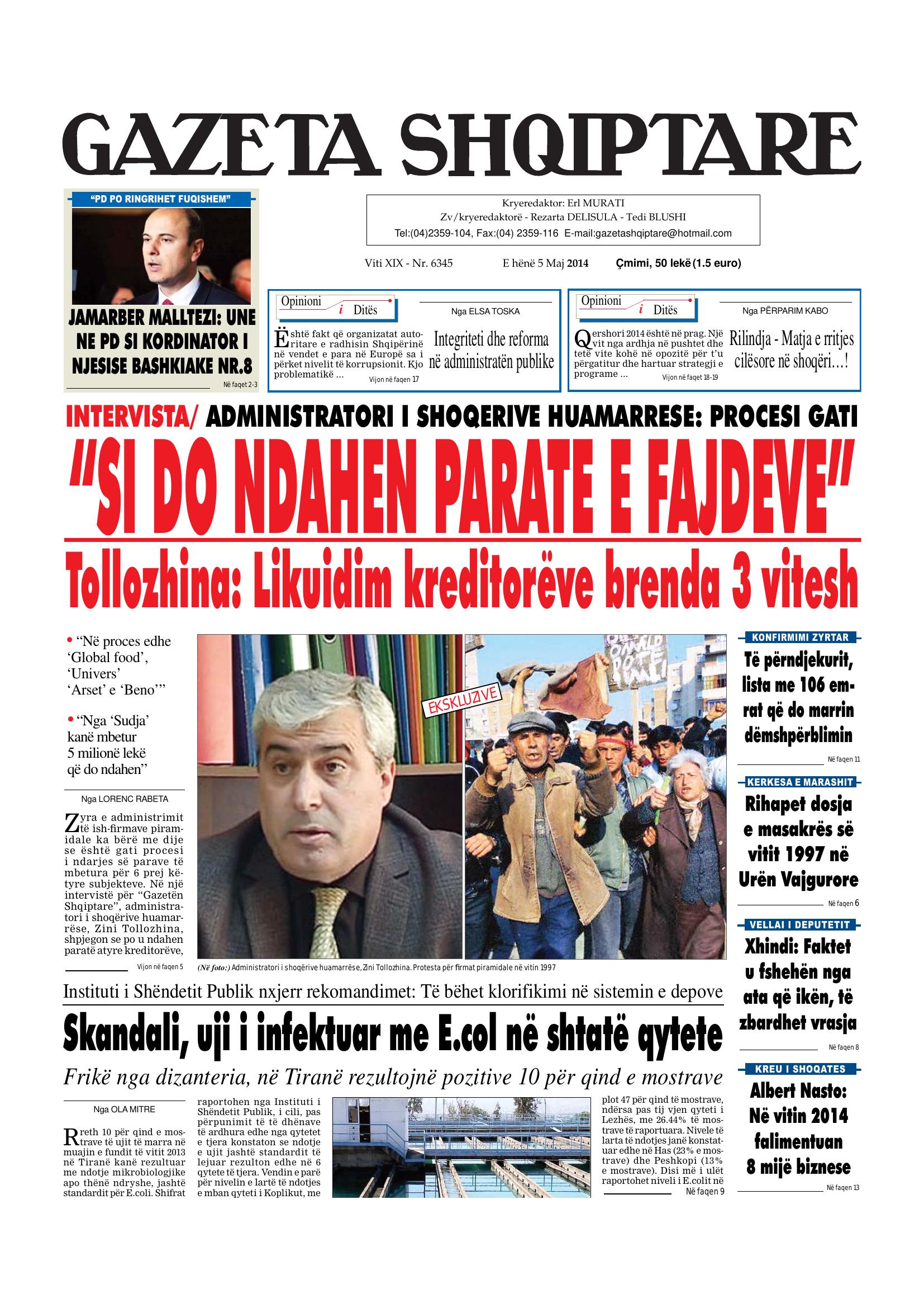 Gazeta Shqiptare 2014-05-05