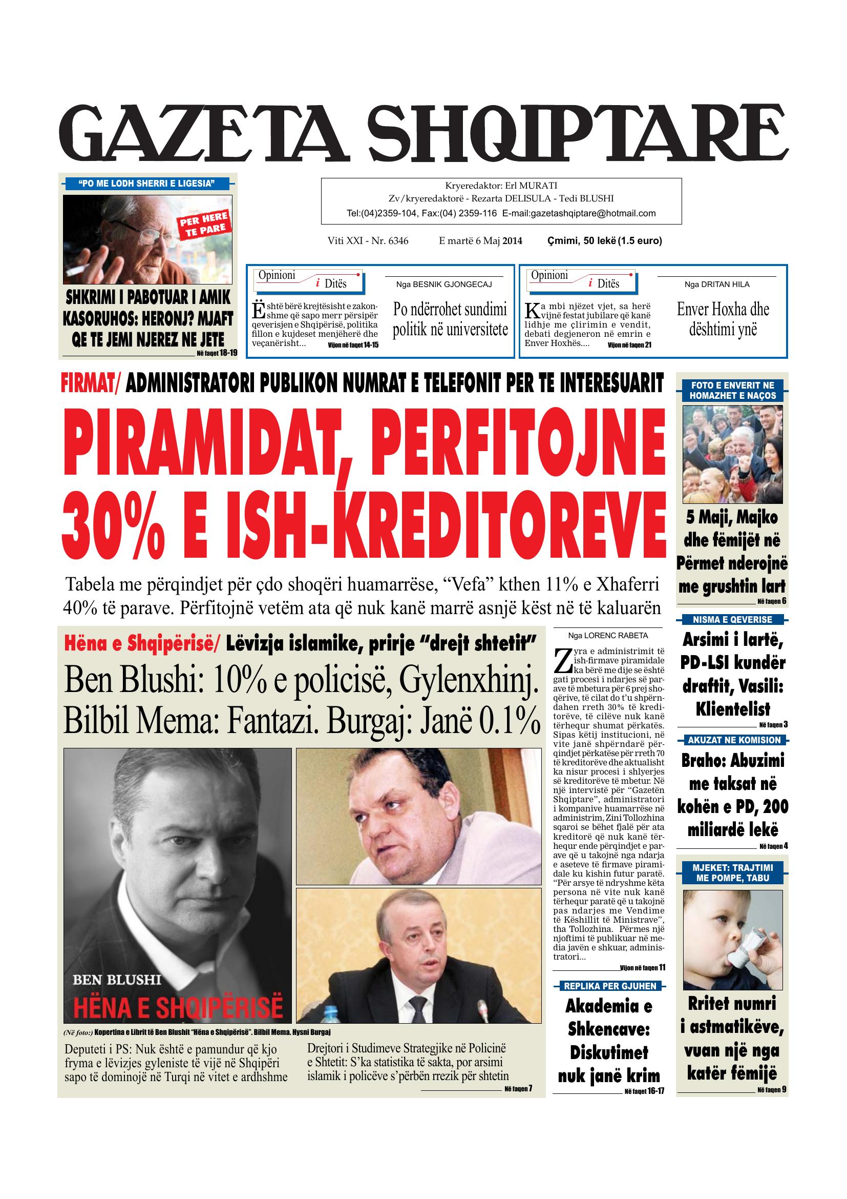 Gazeta Shqiptare 2014-05-06