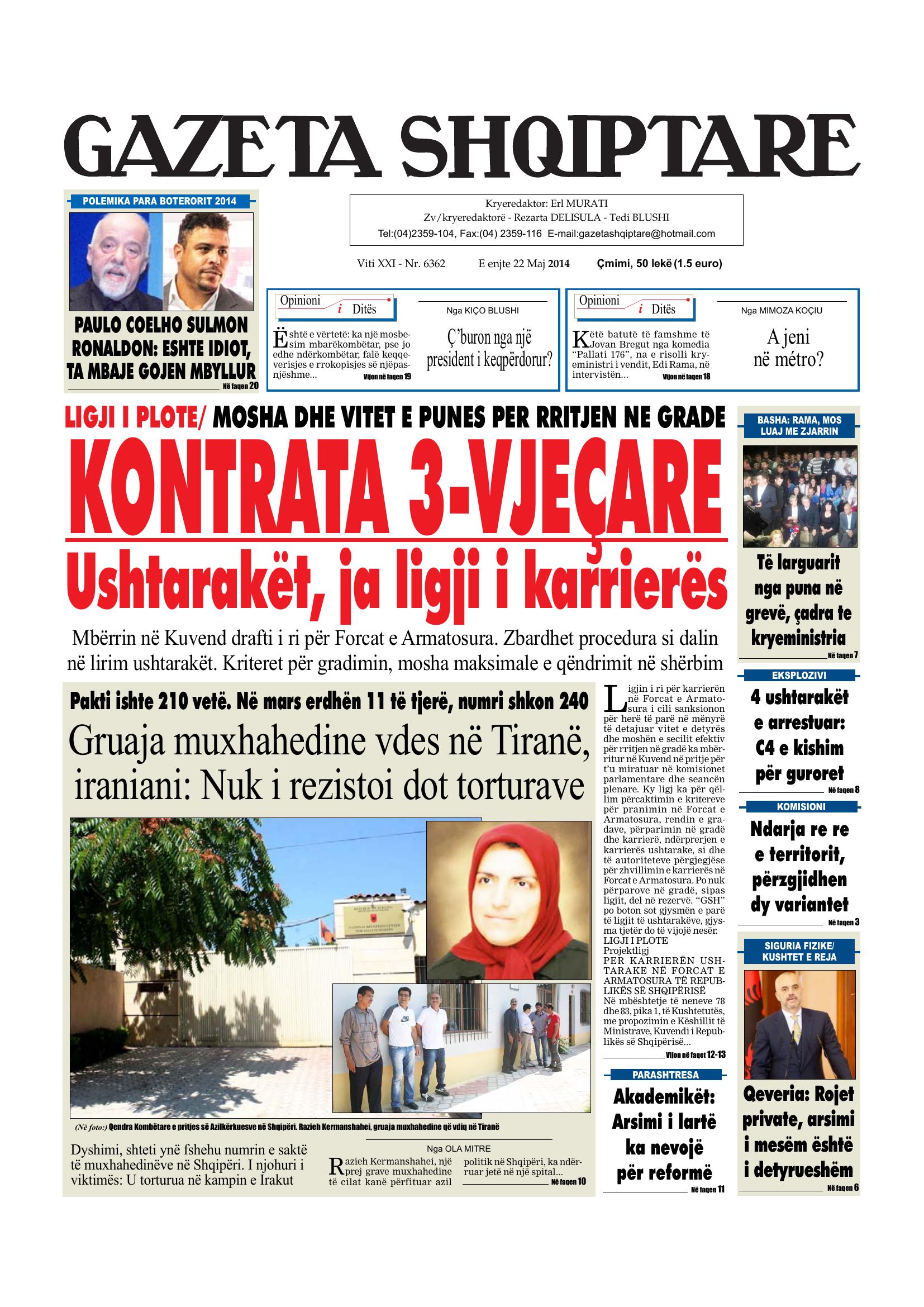 Gazeta Shqiptare 2014-05-22