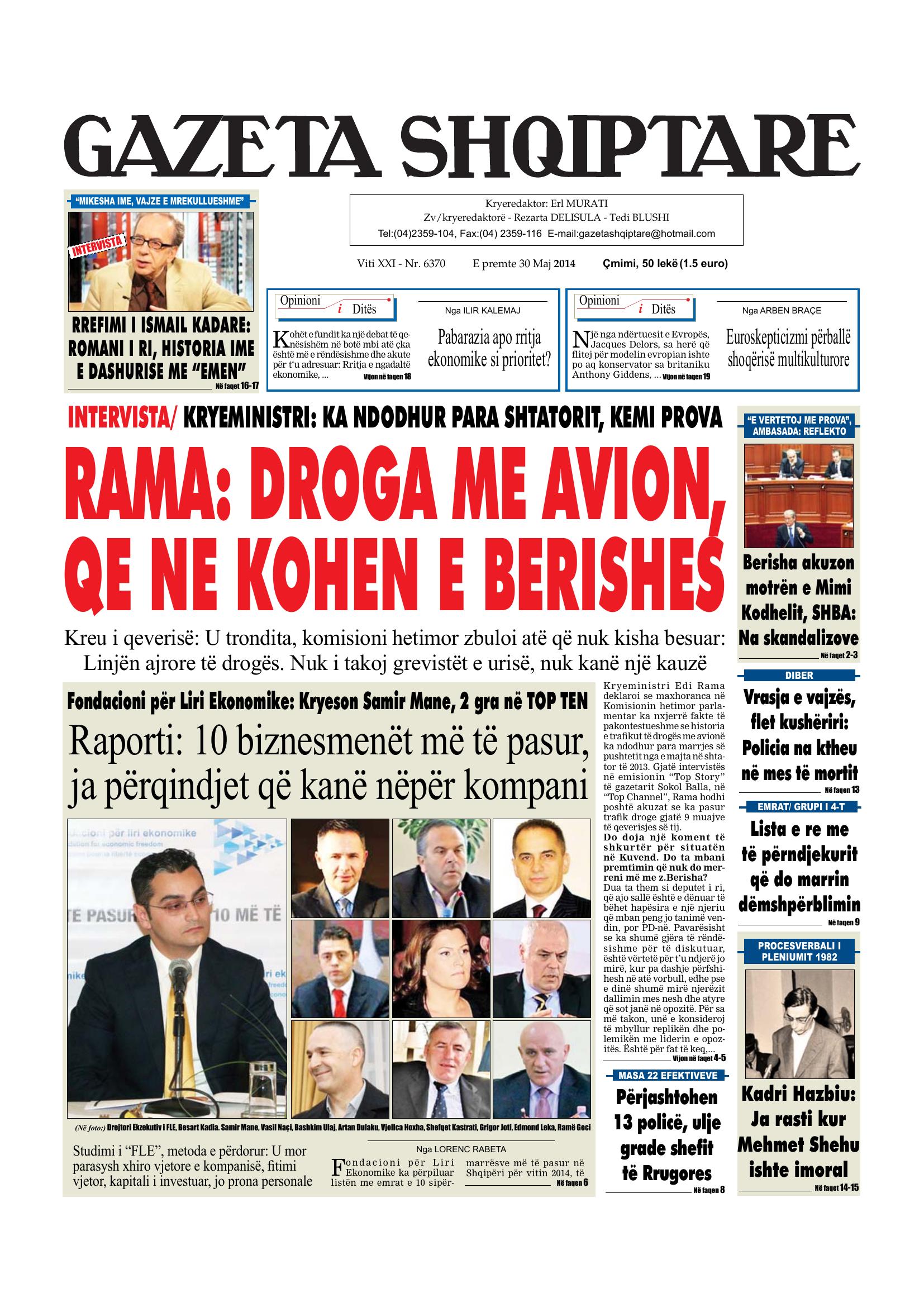 Gazeta Shqiptare 2014-05-30