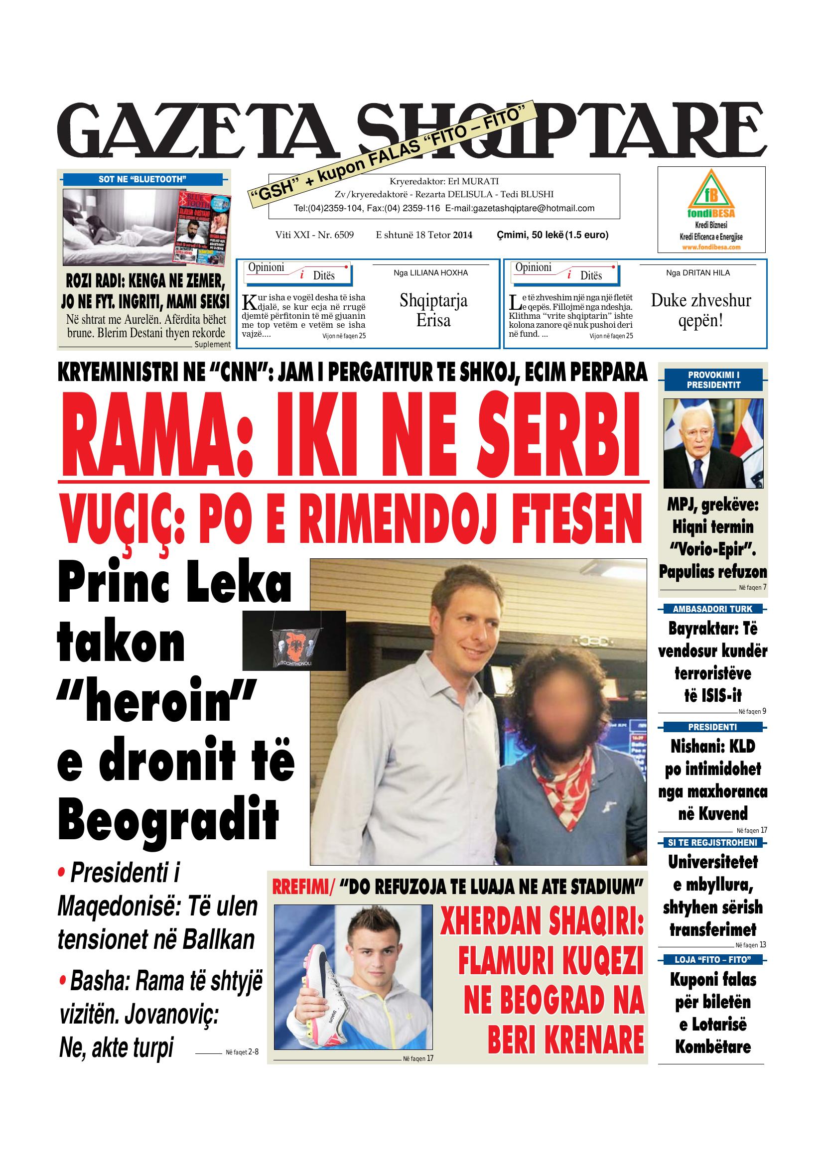 Gazeta Shqiptare 2014-10-18